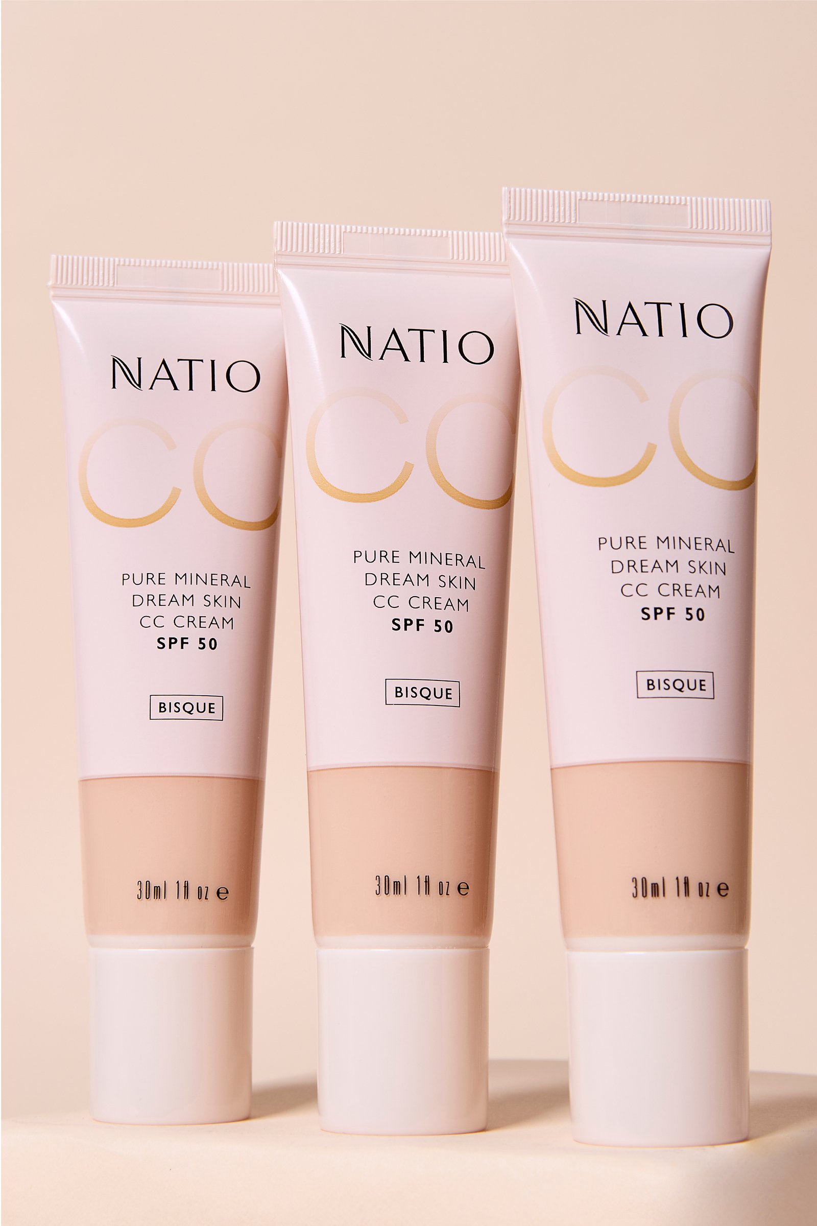 Natio Pure Mineral Skin CC Cream SPF 50 - Bisque 30ml - Image 8