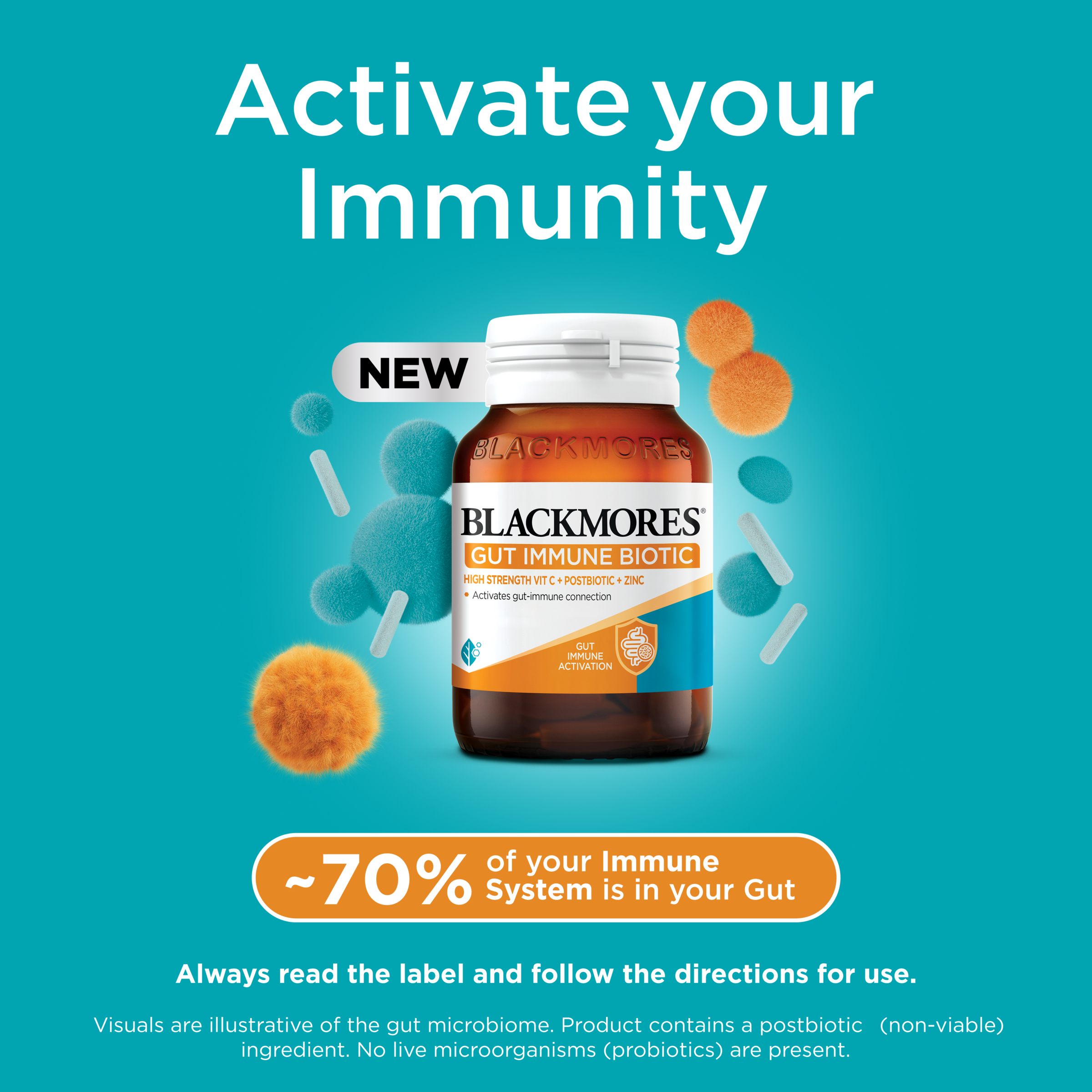 Blackmores Gut Immune Biotic 60 tablets - Image 8