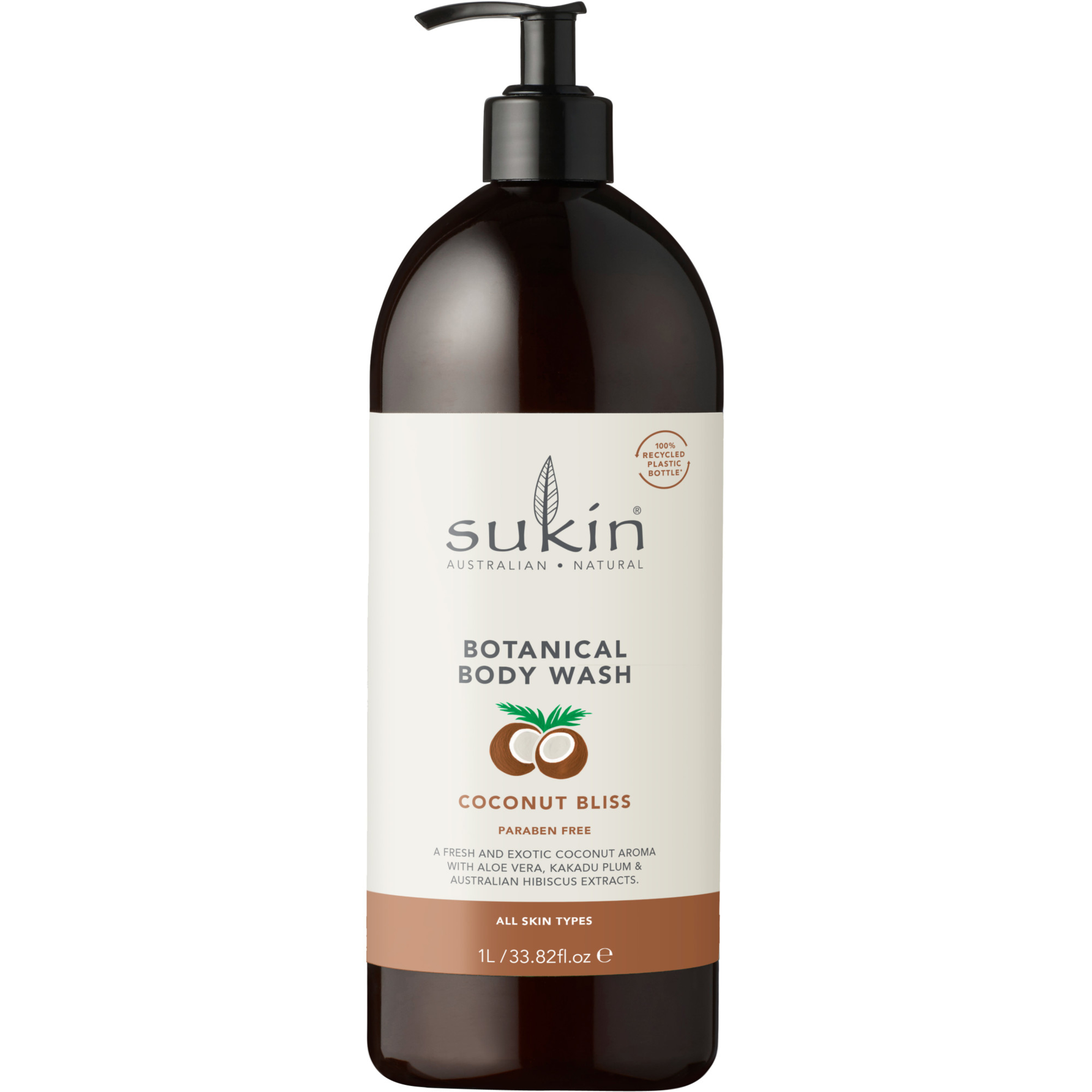 Sukin Botanical Body Wash Coconut Bliss 1 litre - Image 1
