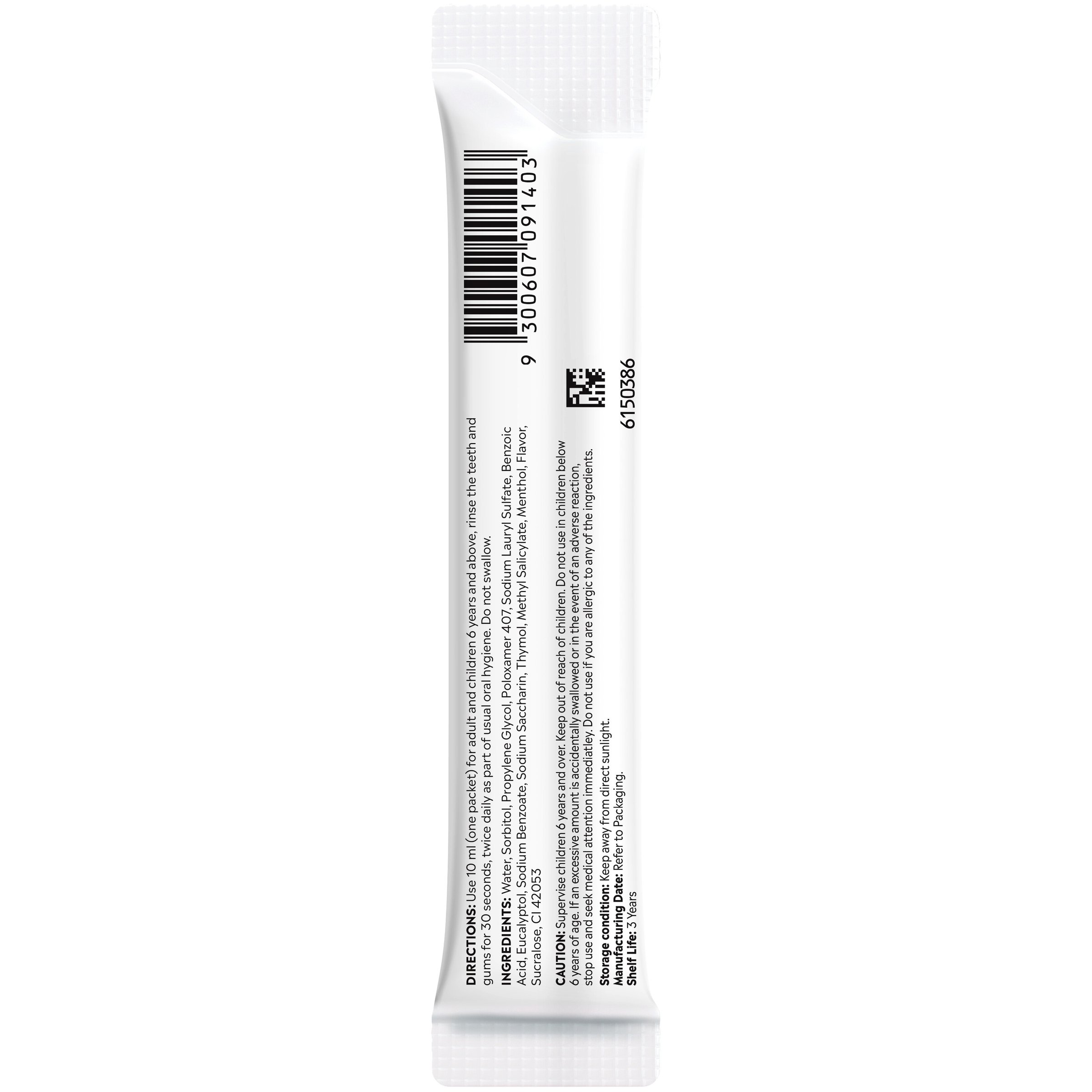 Listerine Liquid Mouthwash Sachets Cool Mint 15 pack - Image 3