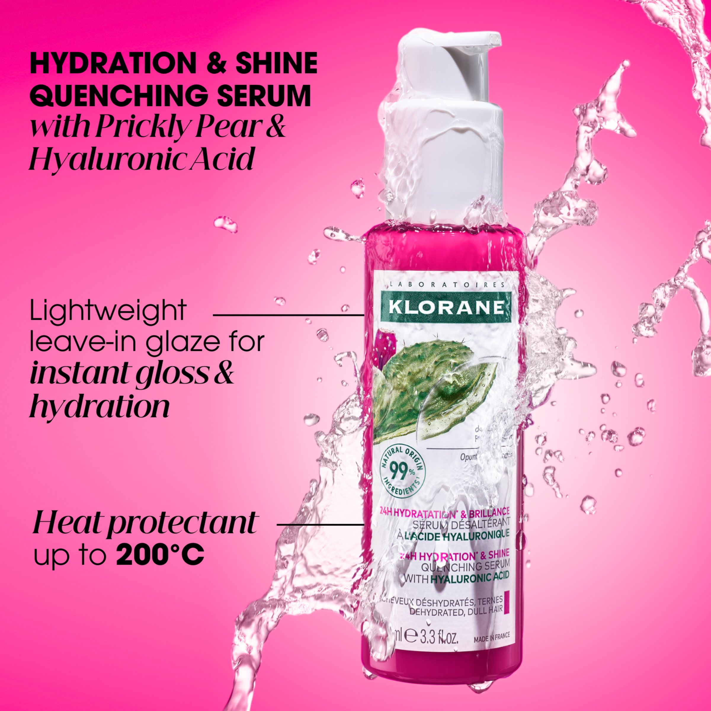 Klorane Hydration & Shine Quenching Serum With Prickly Pear & Hyaluronic Acid 100ml - Image 9