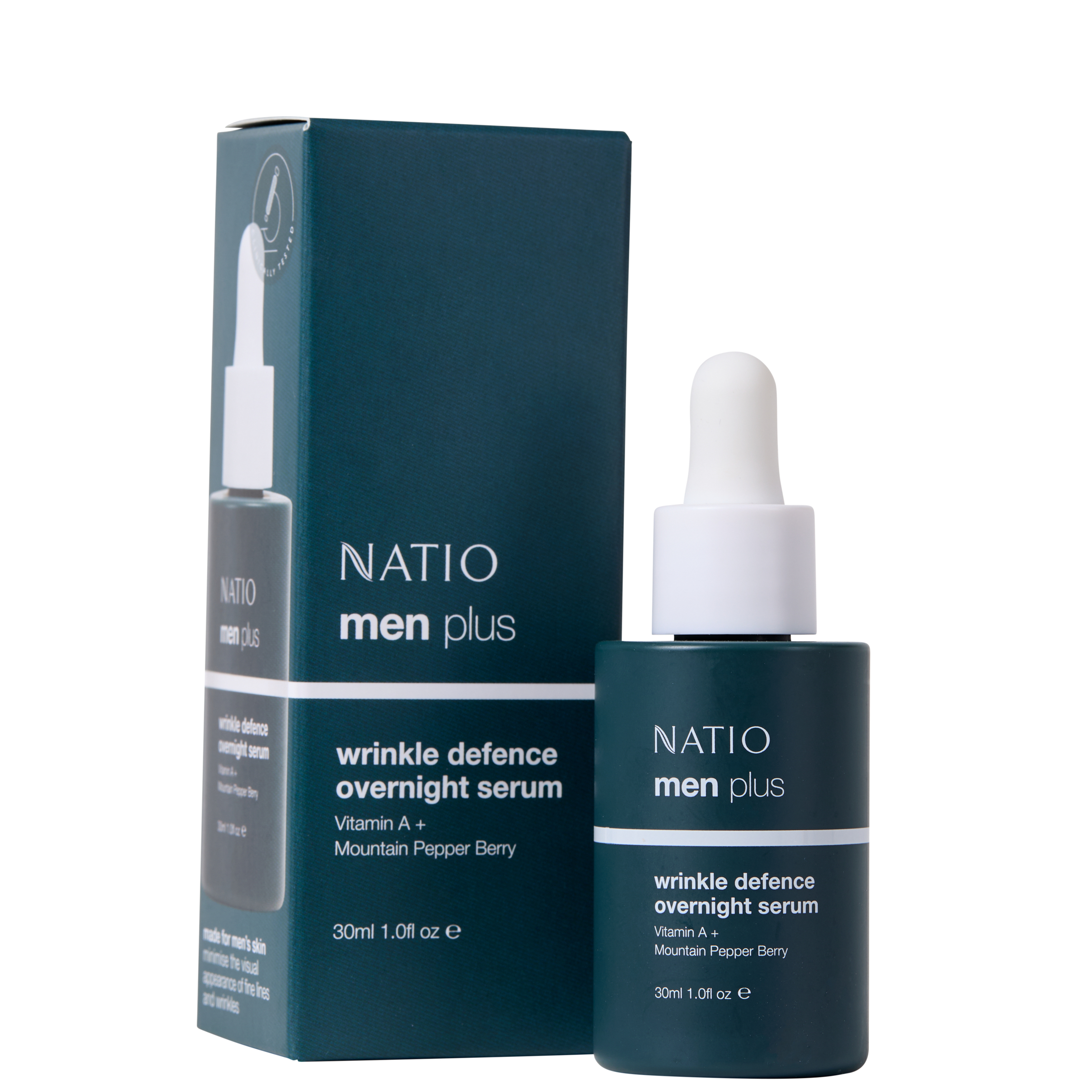 Natio Men Plus Wrinkle Defence Overnight Serum 30ml - Image 1