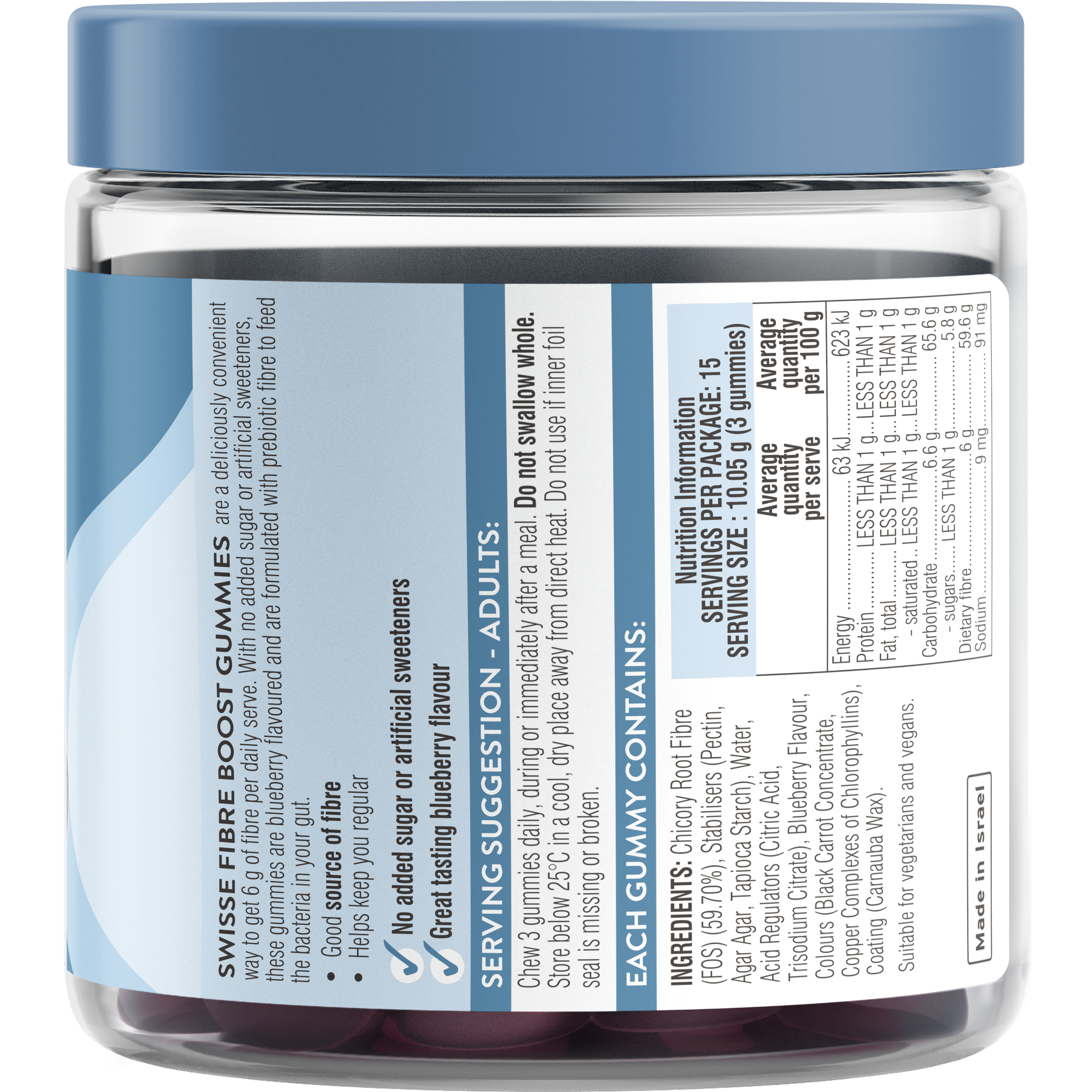Swisse Fibre Boost Gummies 45 gummies - Image 2