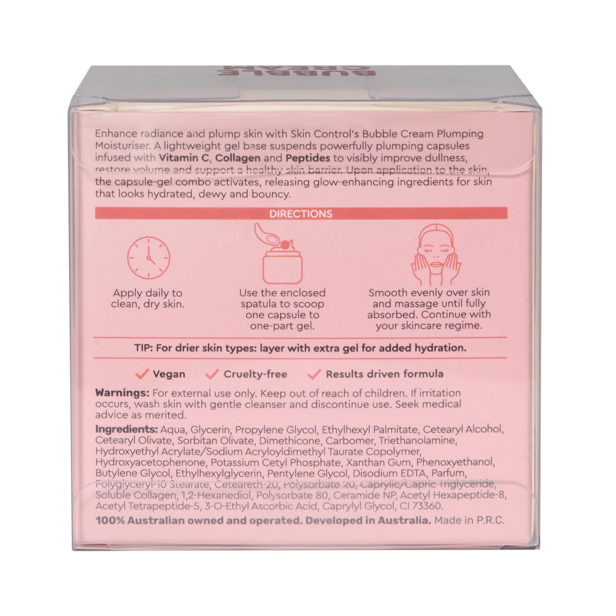 Skin Control Bubble Cream Plumping Moisturiser X 4 55ml - Image 2