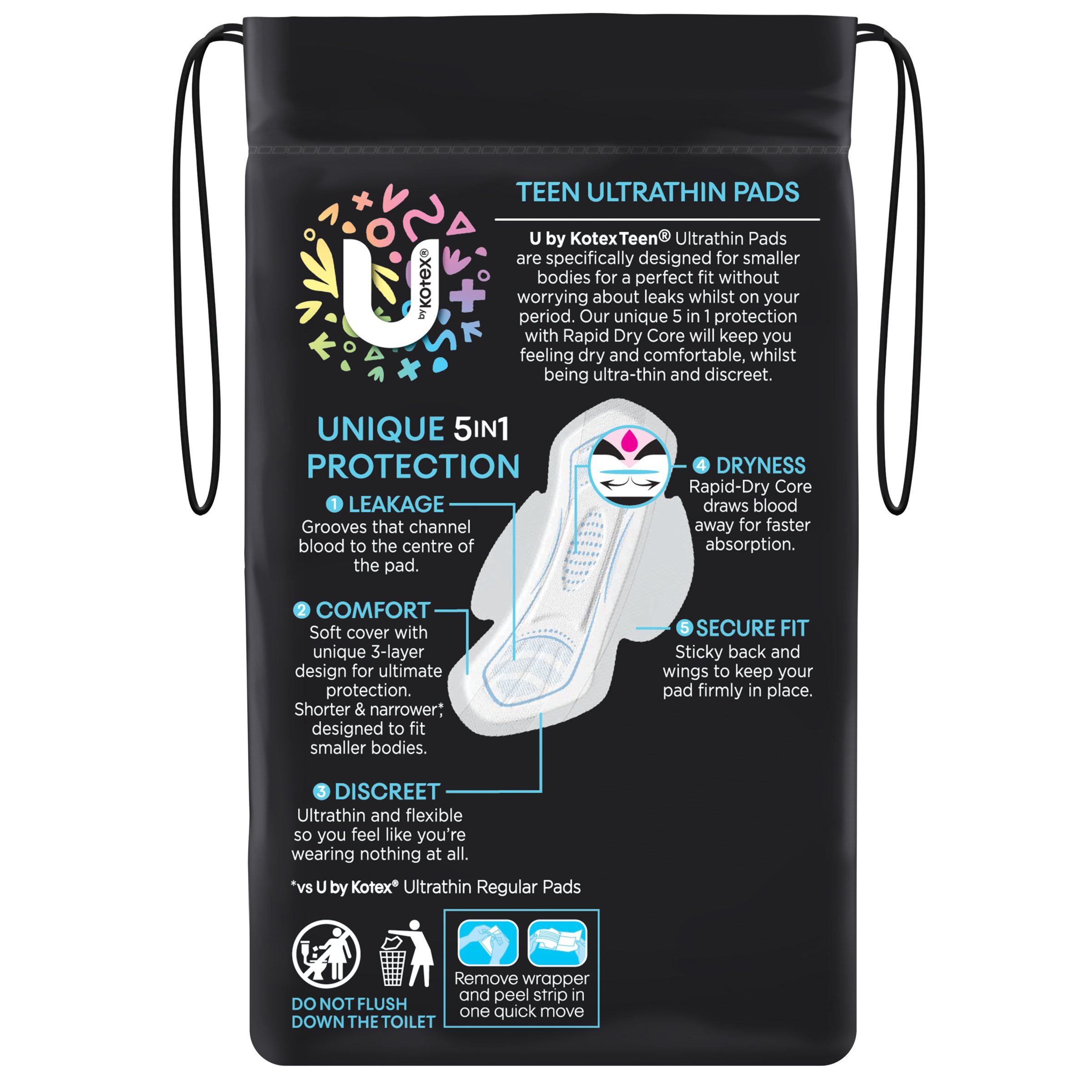 U By Kotex Ultra Thin Teen Regular 14 pack - Image 2