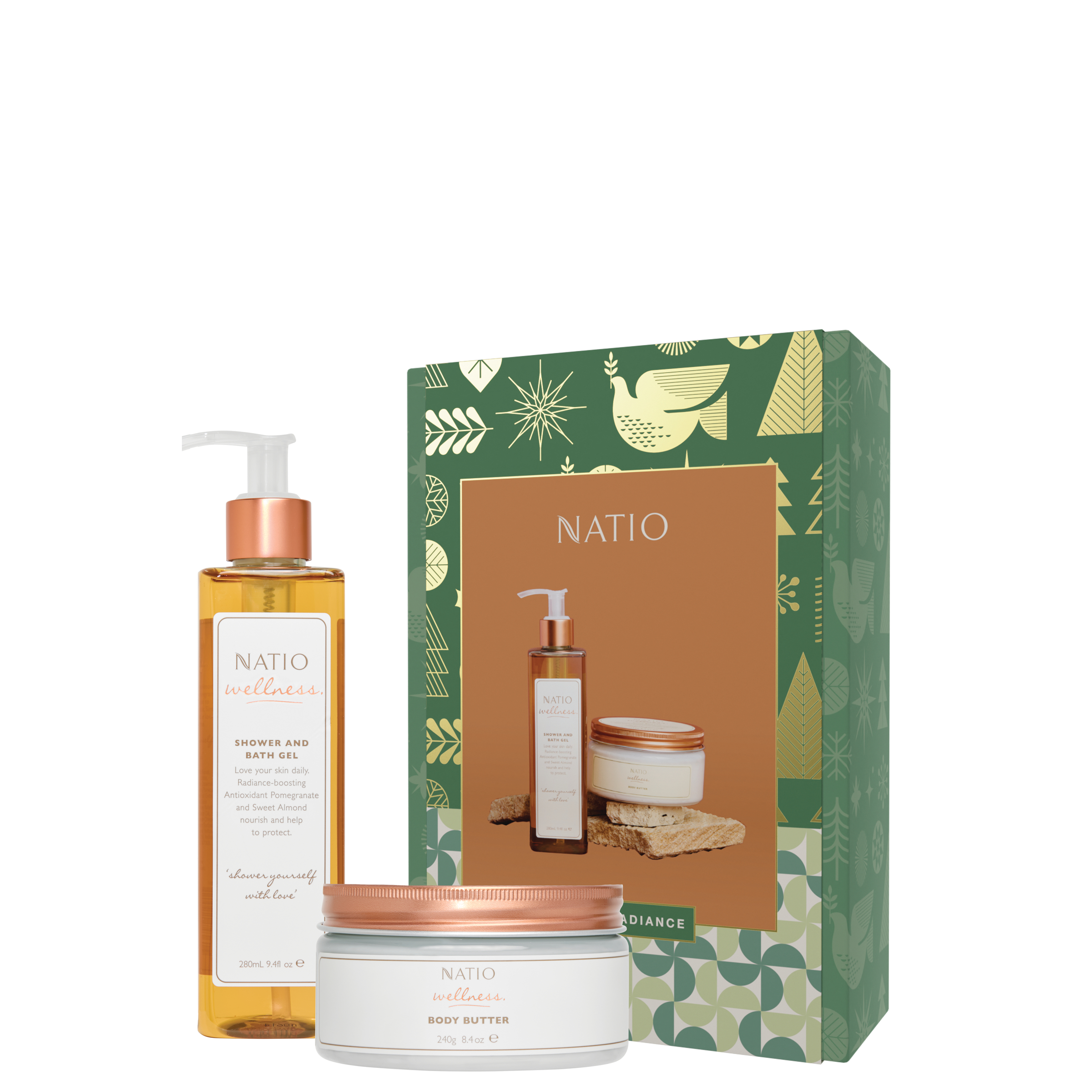 Natio Shower Radiance Gift Set 2 piece