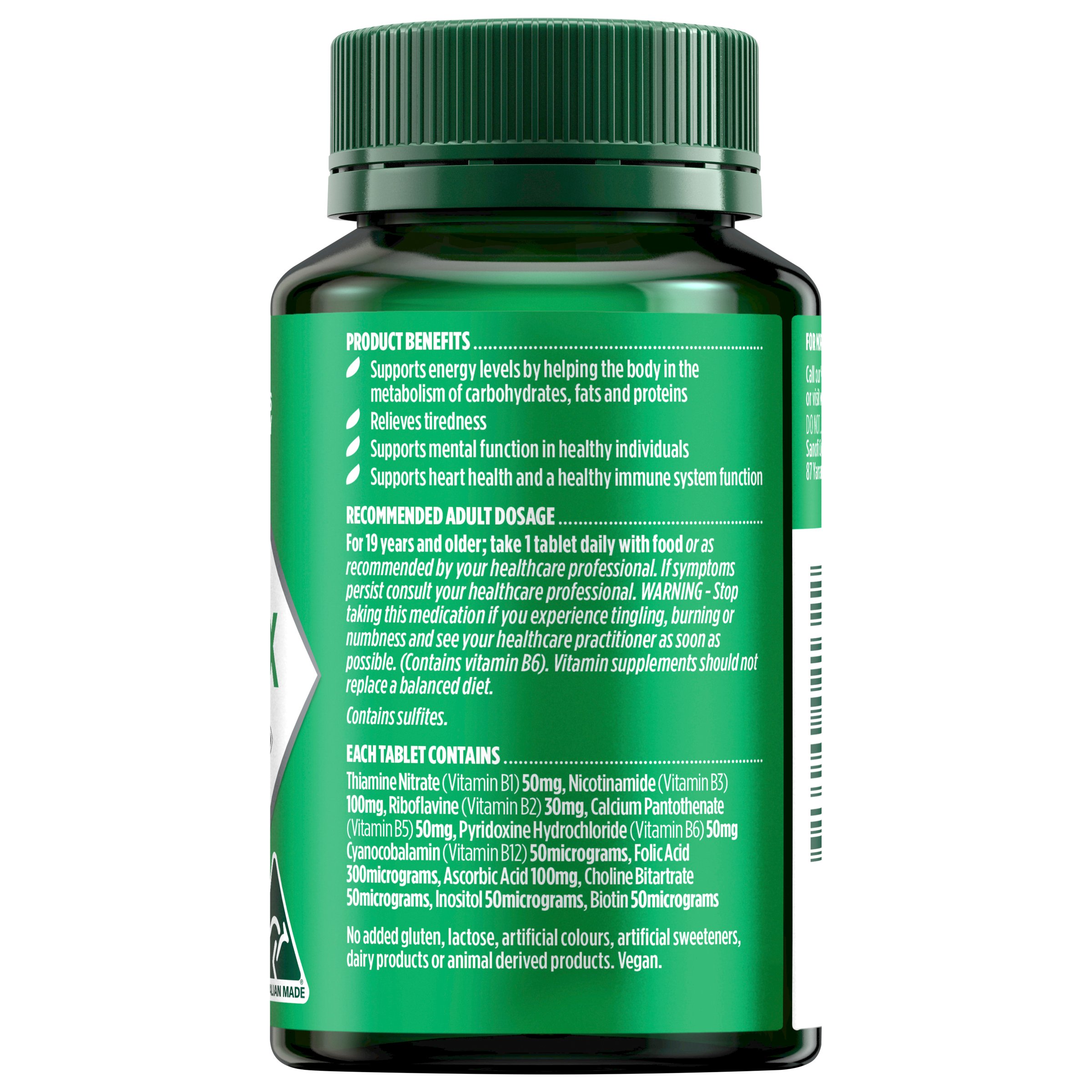 Nature's Own Super B Complex Tablets 120 tablets - Image 2