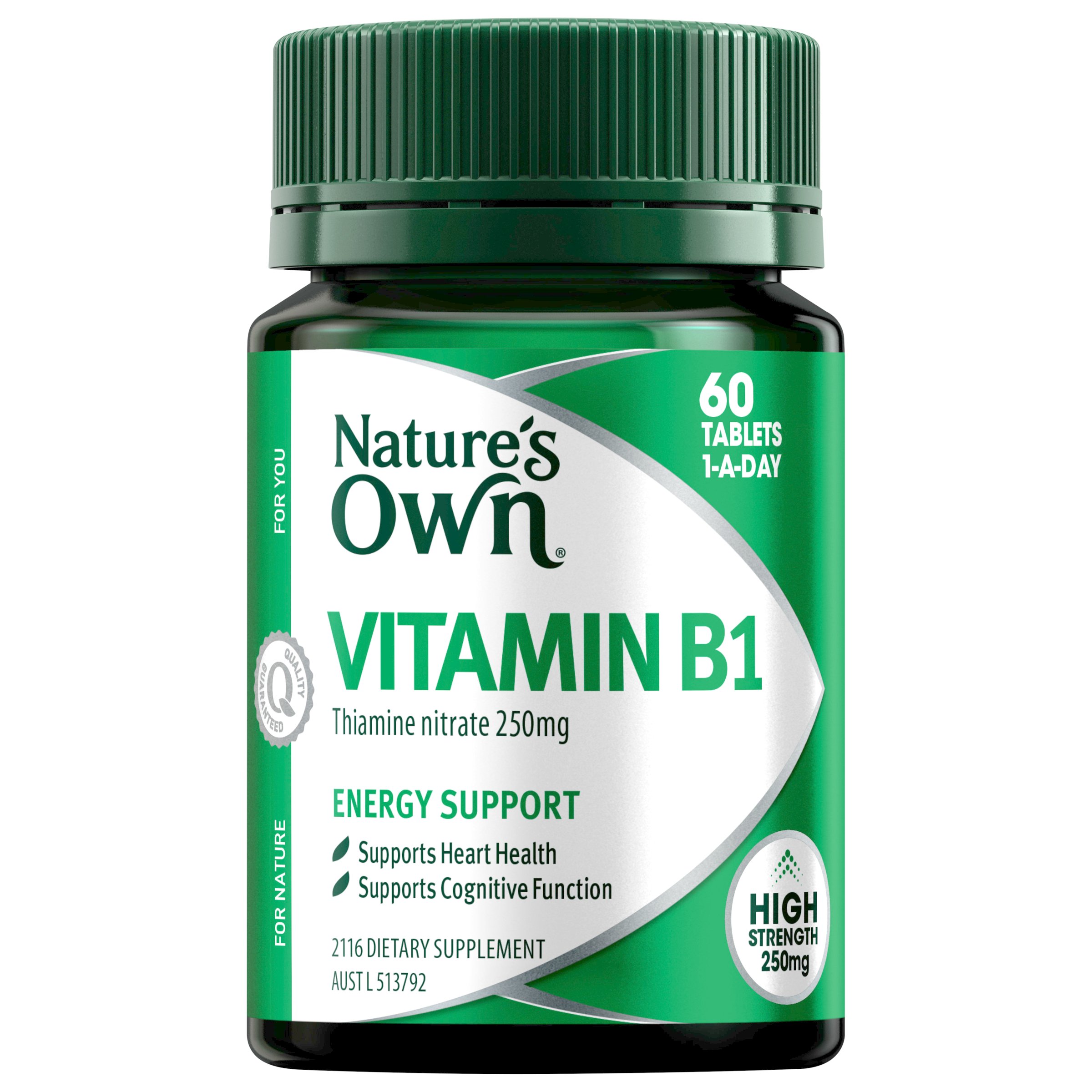 Nature's Own Vit B1 Tablets 250mg 60 tablets - Image 1