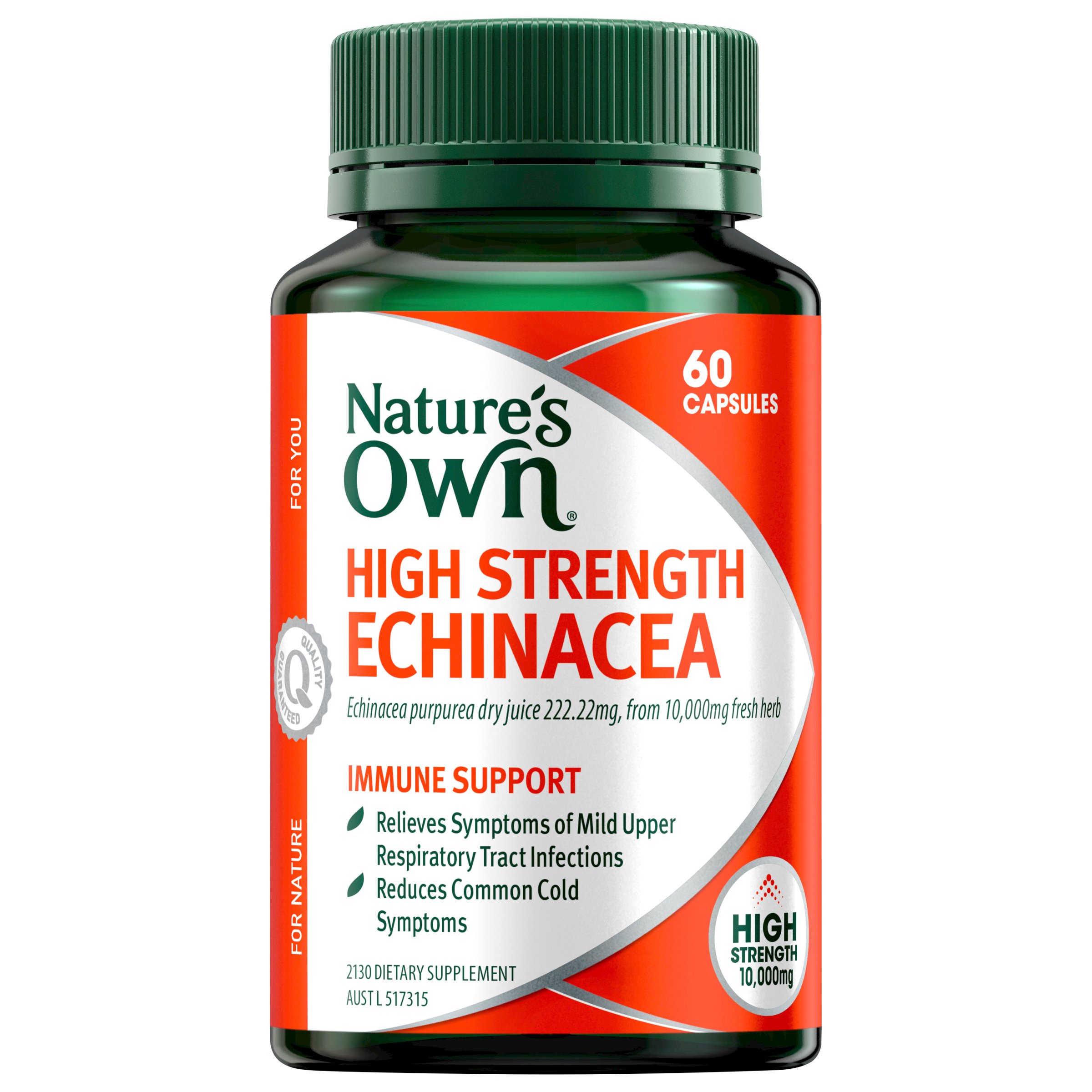 Nature's Own High Strength Echinacea Capsules 60 tablets - Image 1