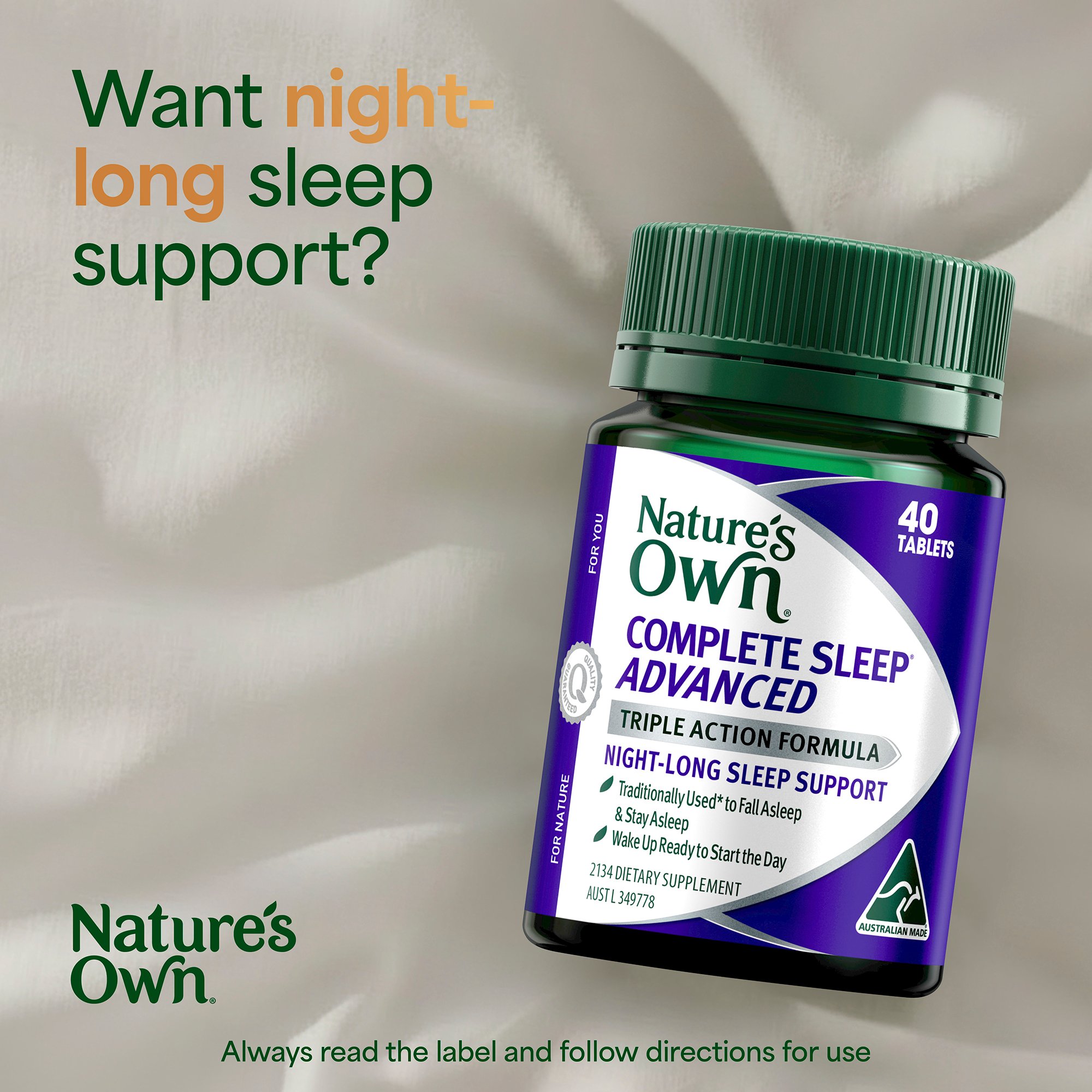 Nature's Own Complete Sleep Advanced 40 tablets - Image 6