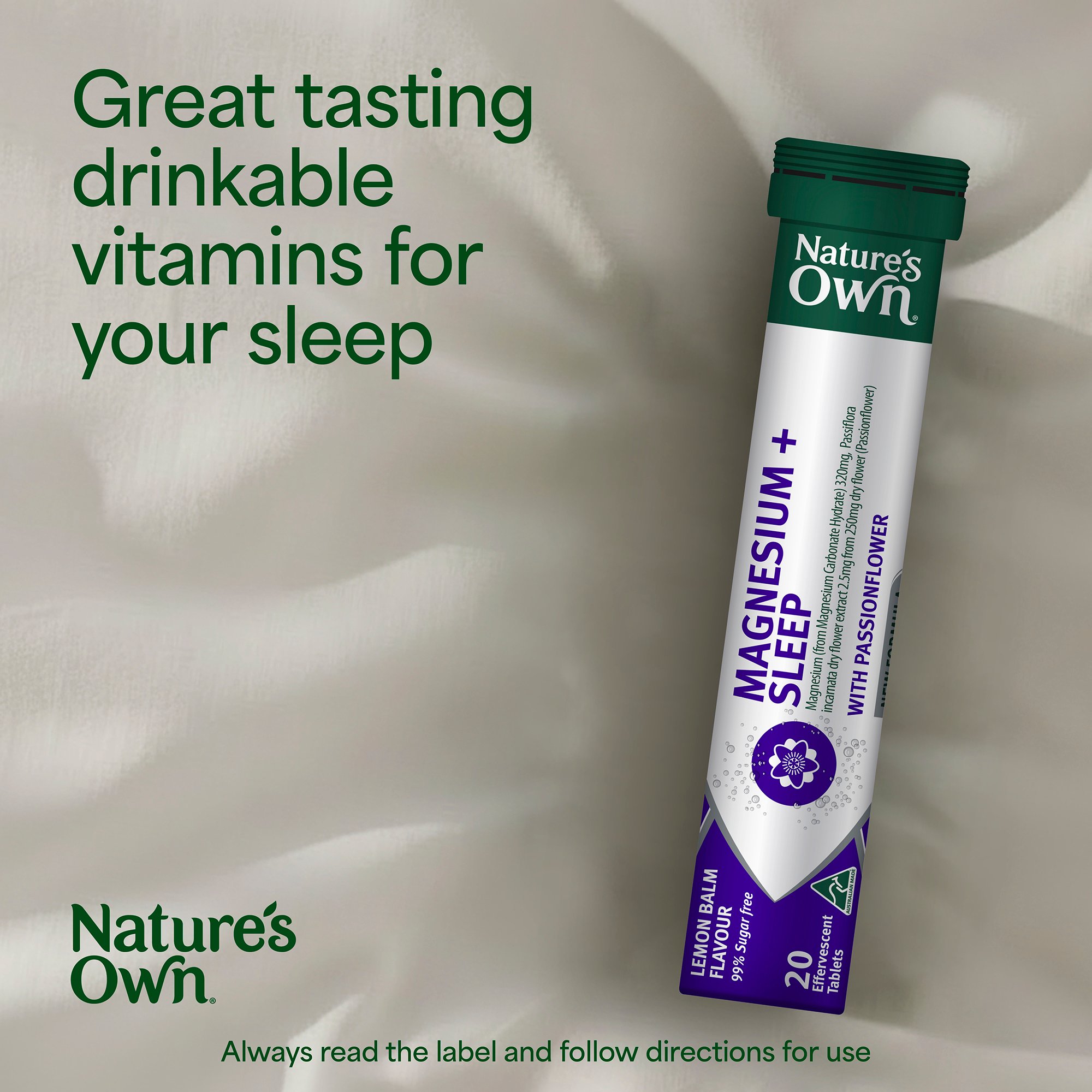 Nature's Own Magnesium + Sleep Effervescent Tablets 20 tablets - Image 6