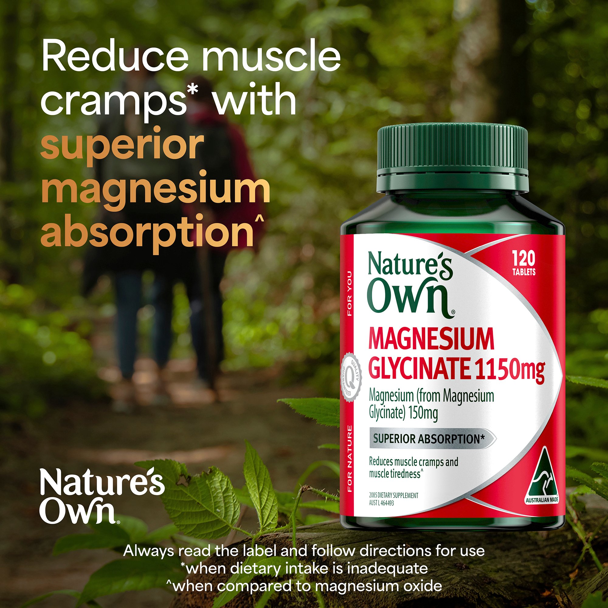 Nature's Own Nature's Own Magnesium Glycinate 1150mg 120 tablets - Image 6