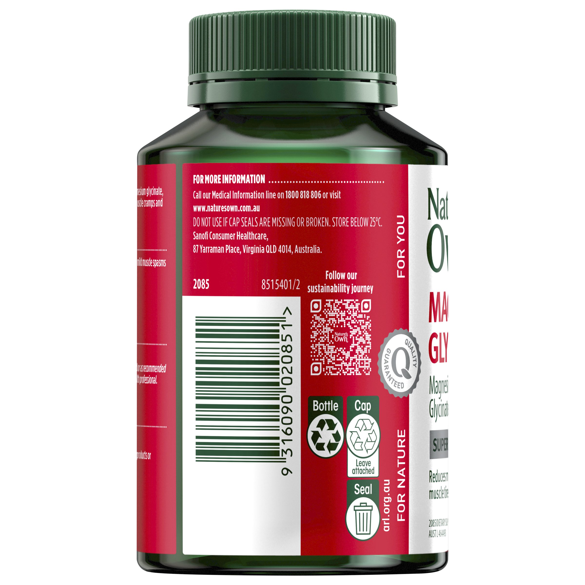 Nature's Own Nature's Own Magnesium Glycinate 1150mg 120 tablets - Image 3