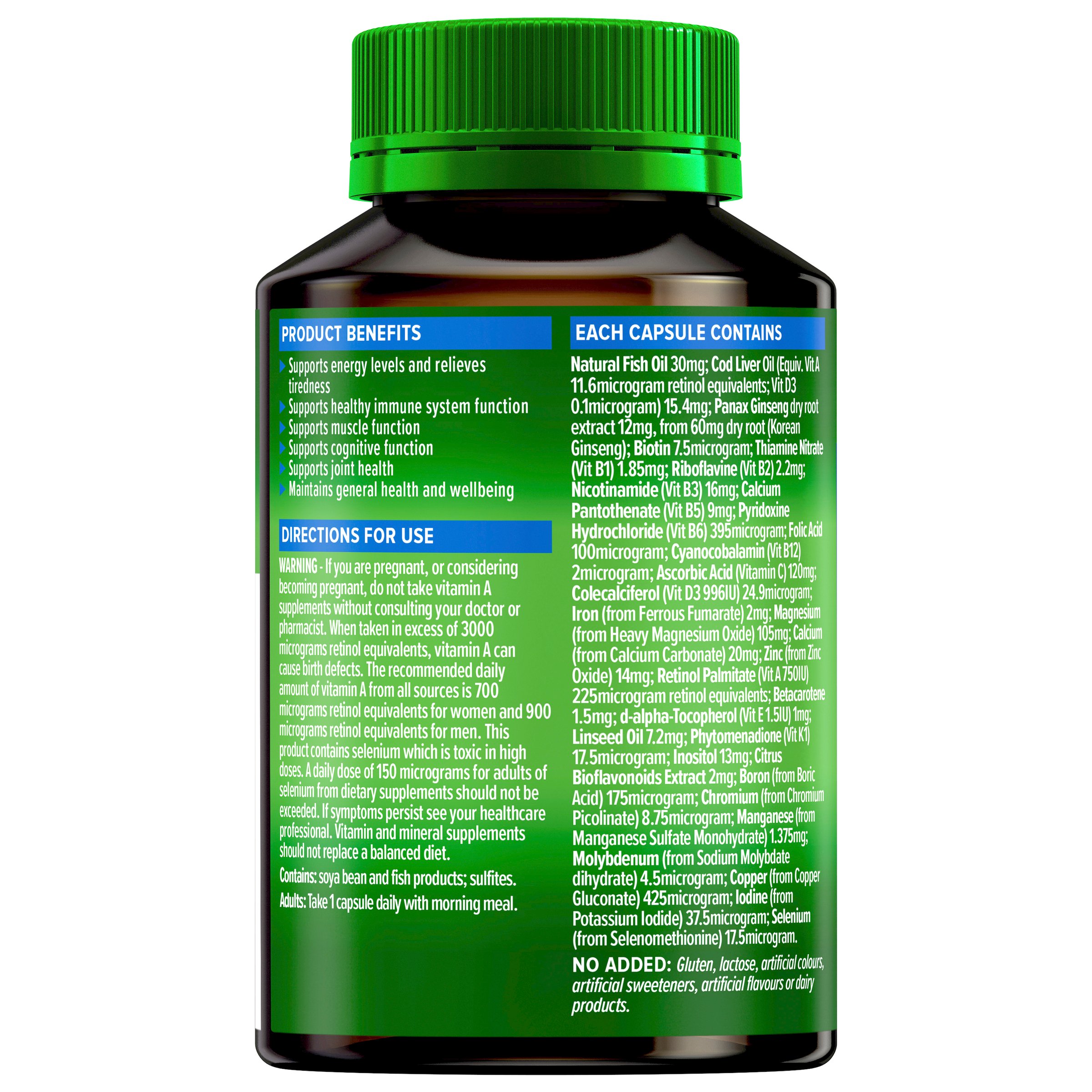 Cenovis Cen Mens Multi Once Daily 100 soft gel capsules - Image 3