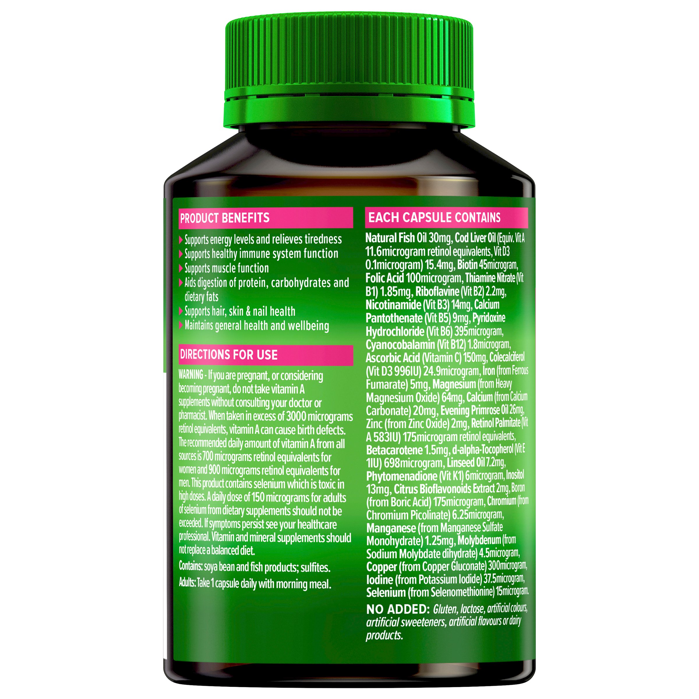 Cenovis Cen Womens Multi Once Daily 100 soft gel capsules - Image 3