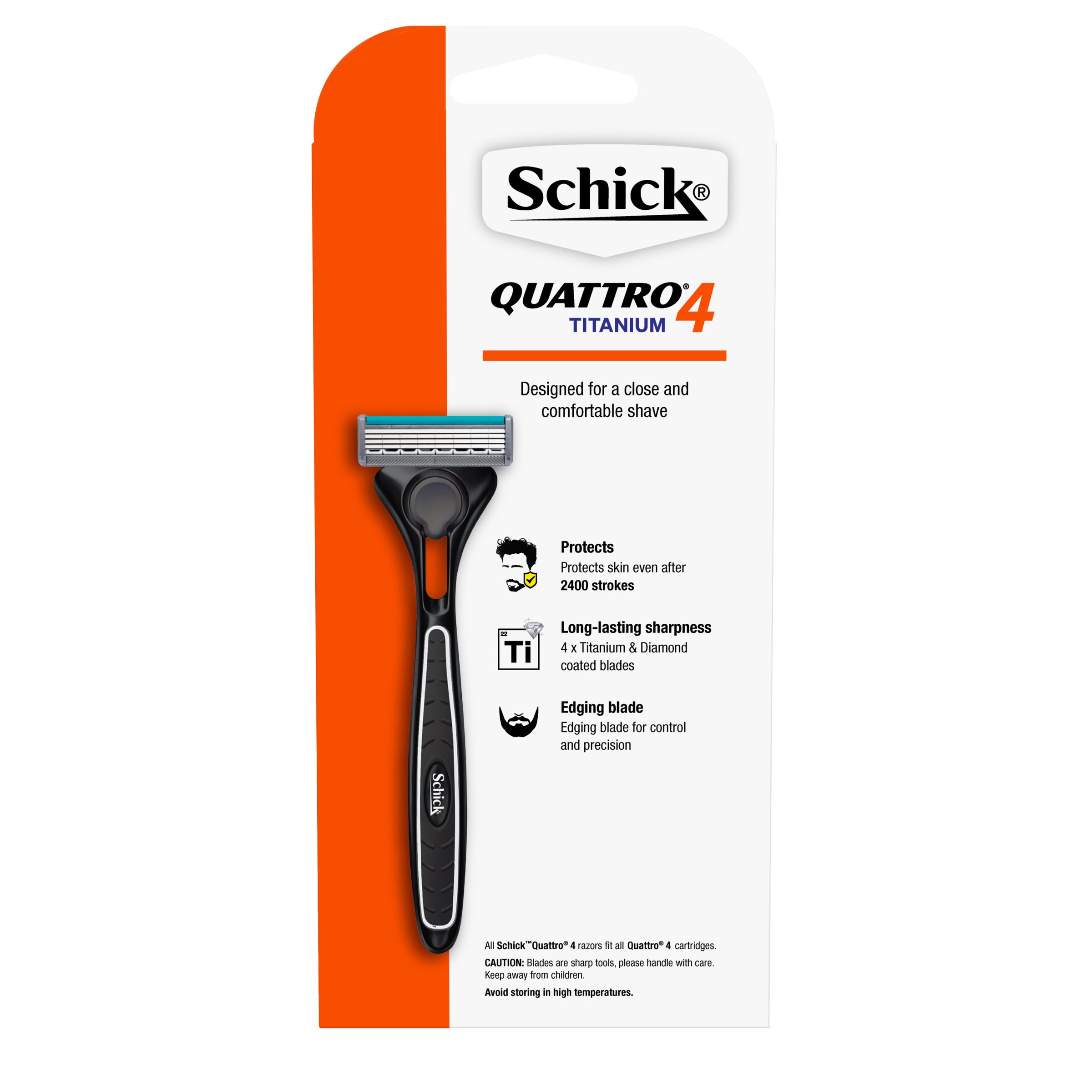 Schick Men's Quattro 4 Razor + 5 Refills 1 pack - Image 2