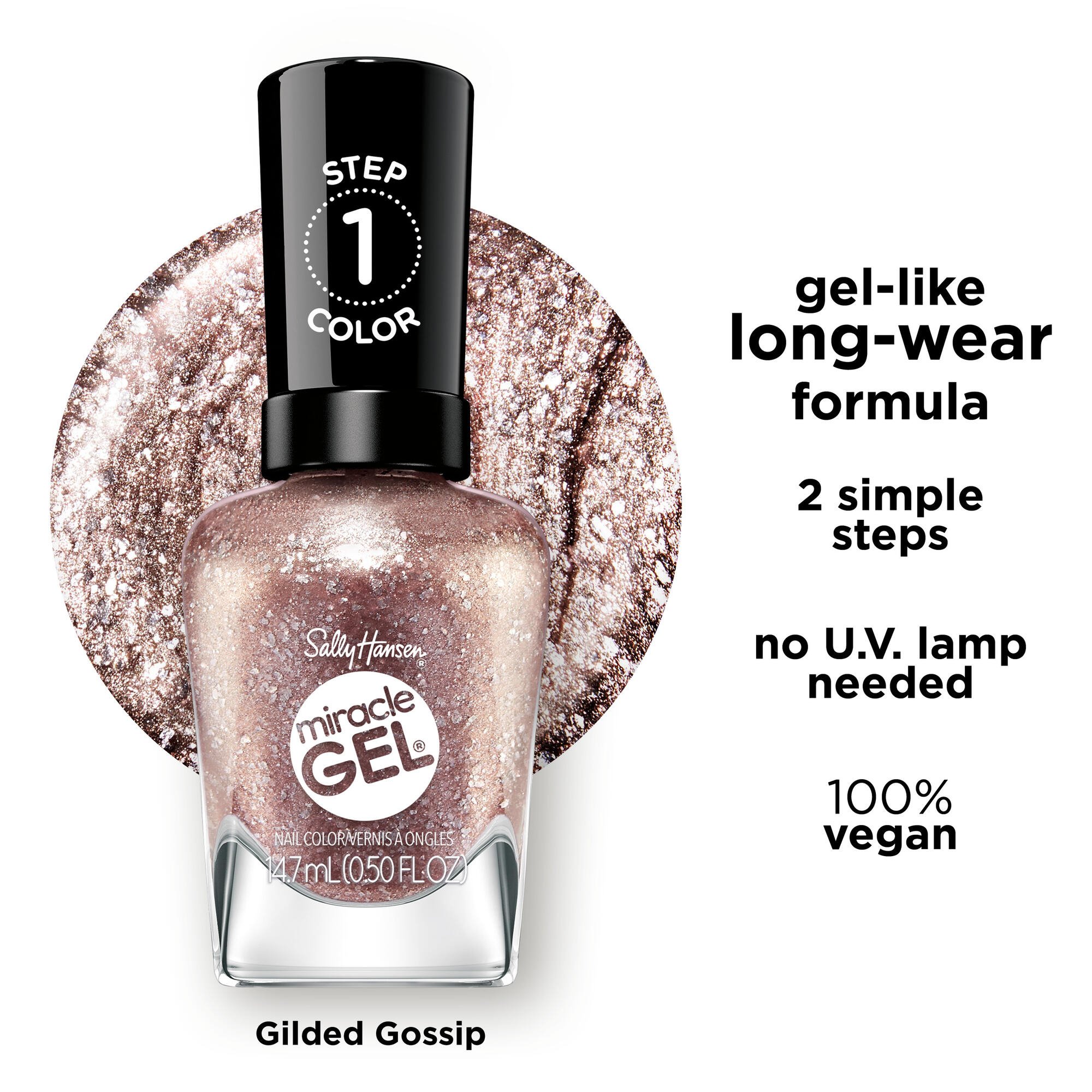 Sally Hansen Miracle Gel Gilded Gossip 14.7ml - Image 4