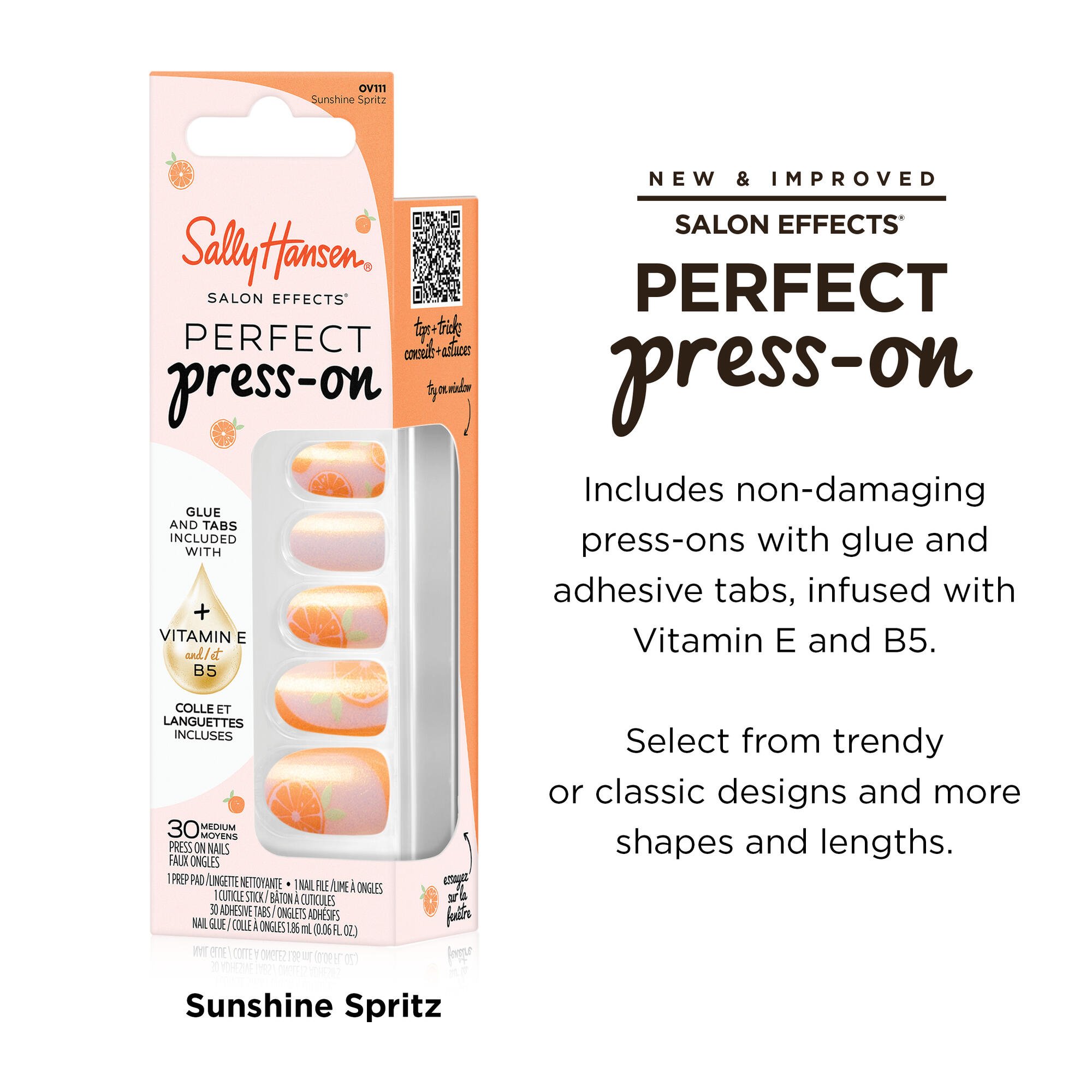 Sally Hansen Salon Effects Perfect Press-On Nails Sunshine Spritz 30 pack - Image 2