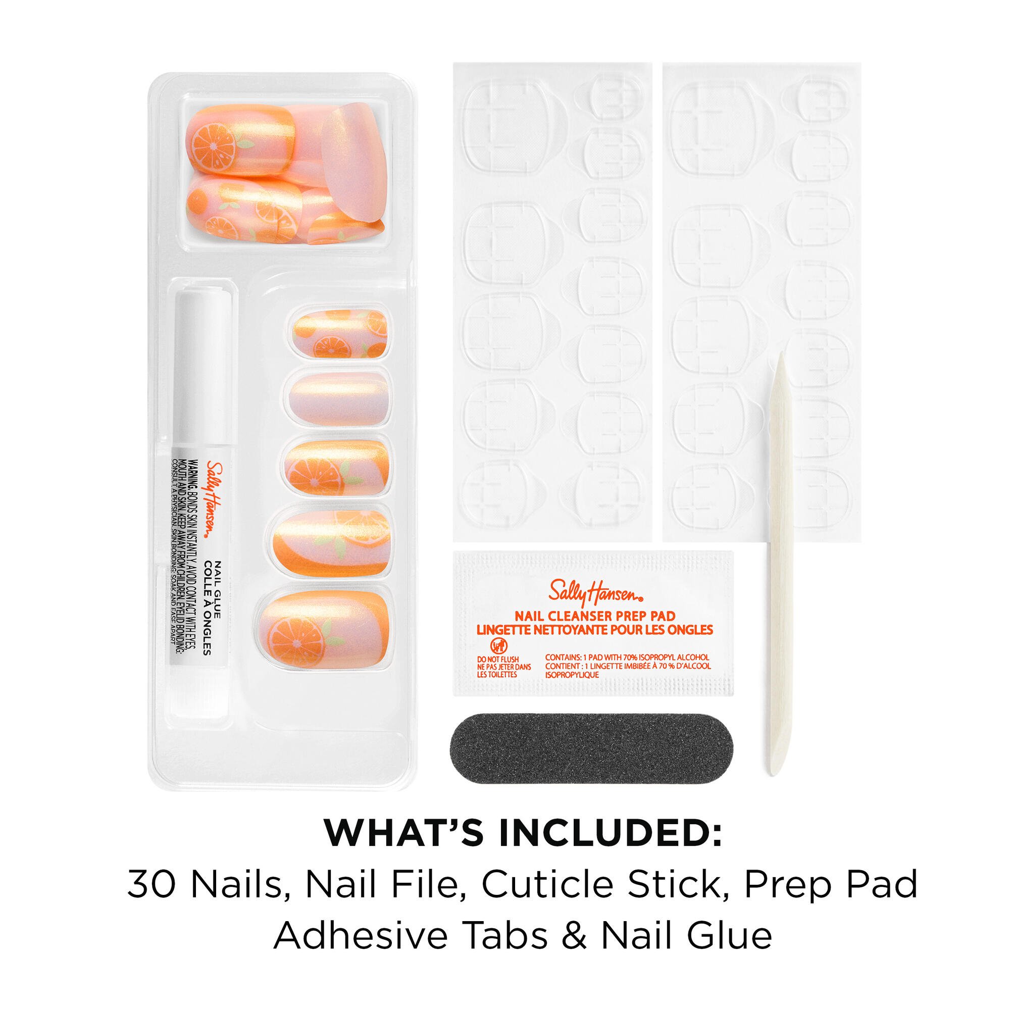 Sally Hansen Salon Effects Perfect Press-On Nails Sunshine Spritz 30 pack - Image 3