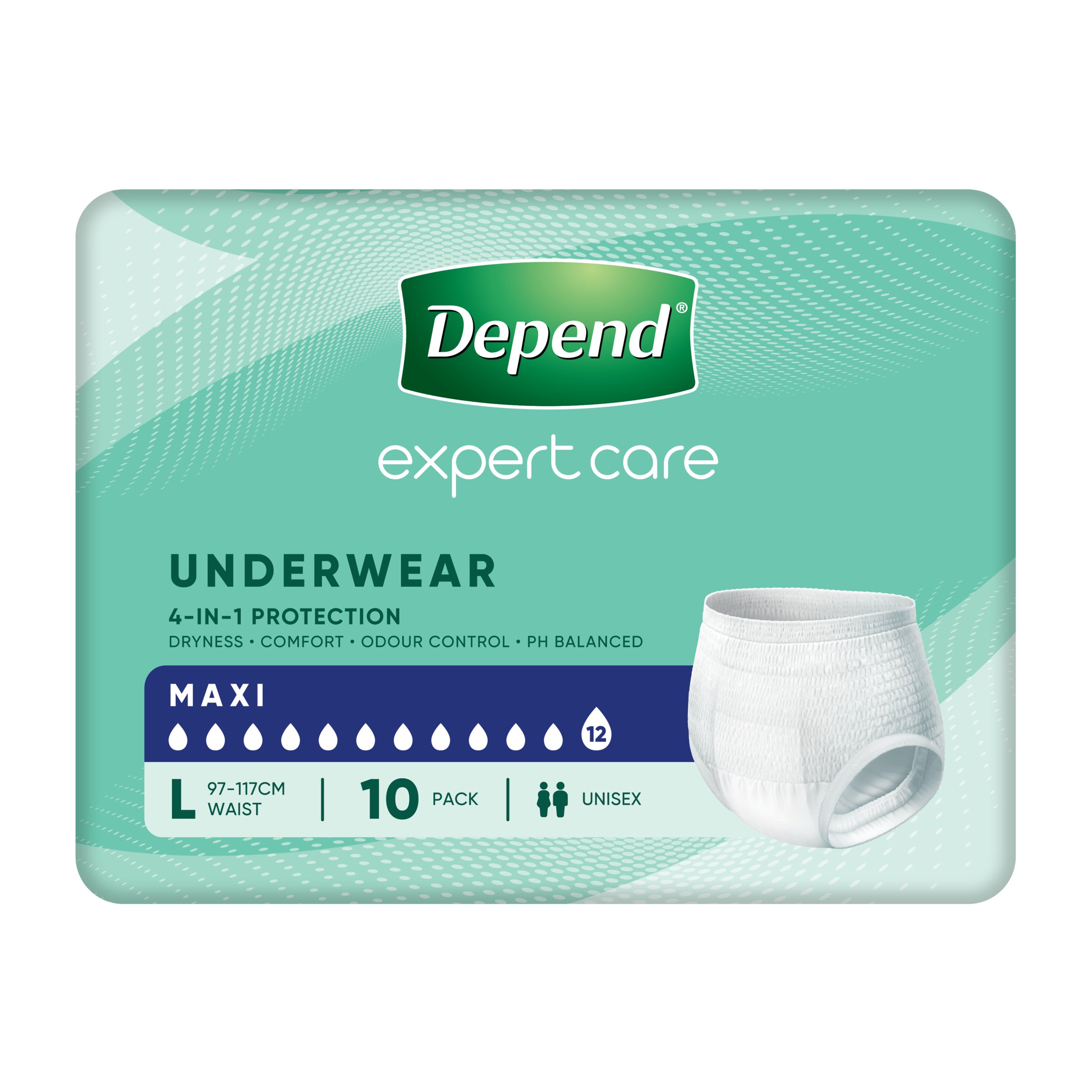 Depend Underwear Maxi Large - 10 pack - Image 1