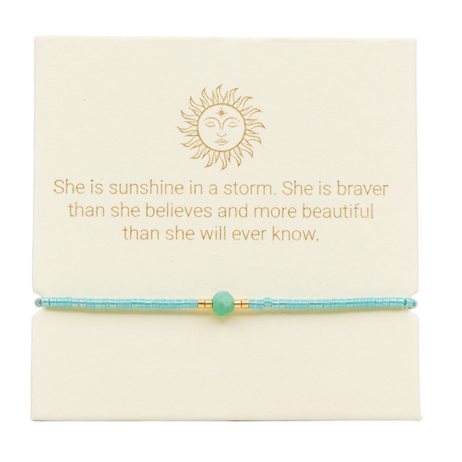 Love Lunamei Inspiration Bracelet - Mint & Gold 1 each