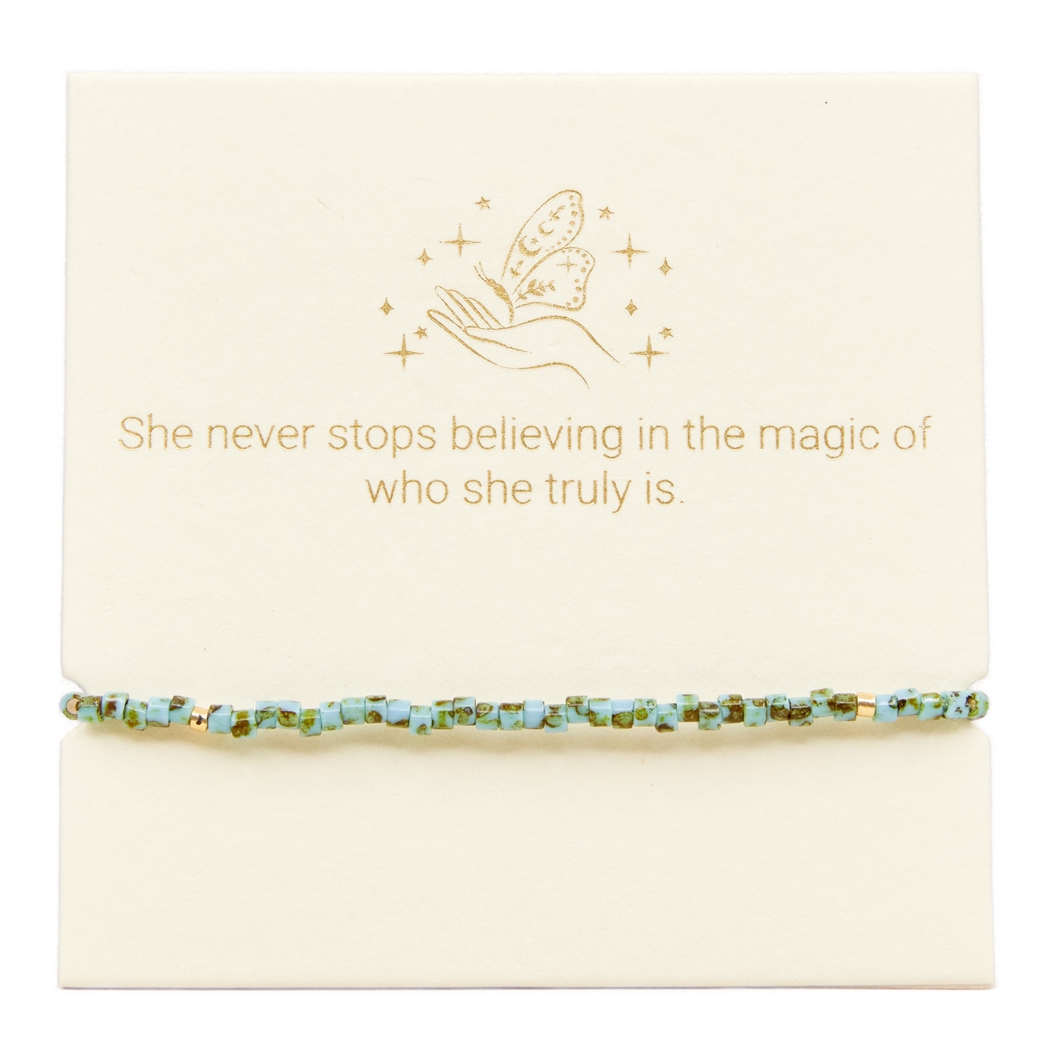 Love Lunamei Inspiration Bracelet - Turqoise Tort & Gold 1 each