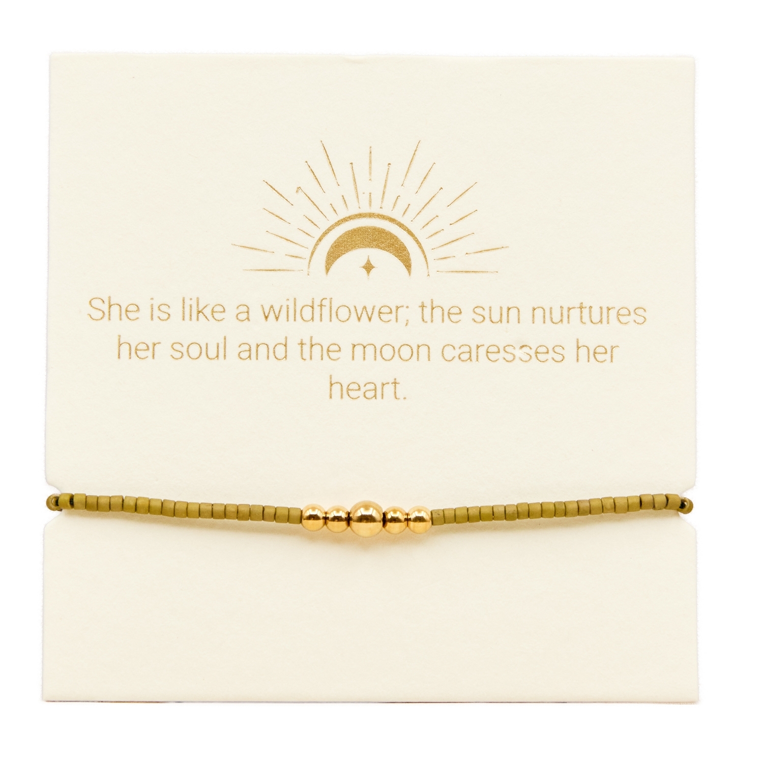 Love Lunamei Inspiration Bracelet - Army & Gold 1 each