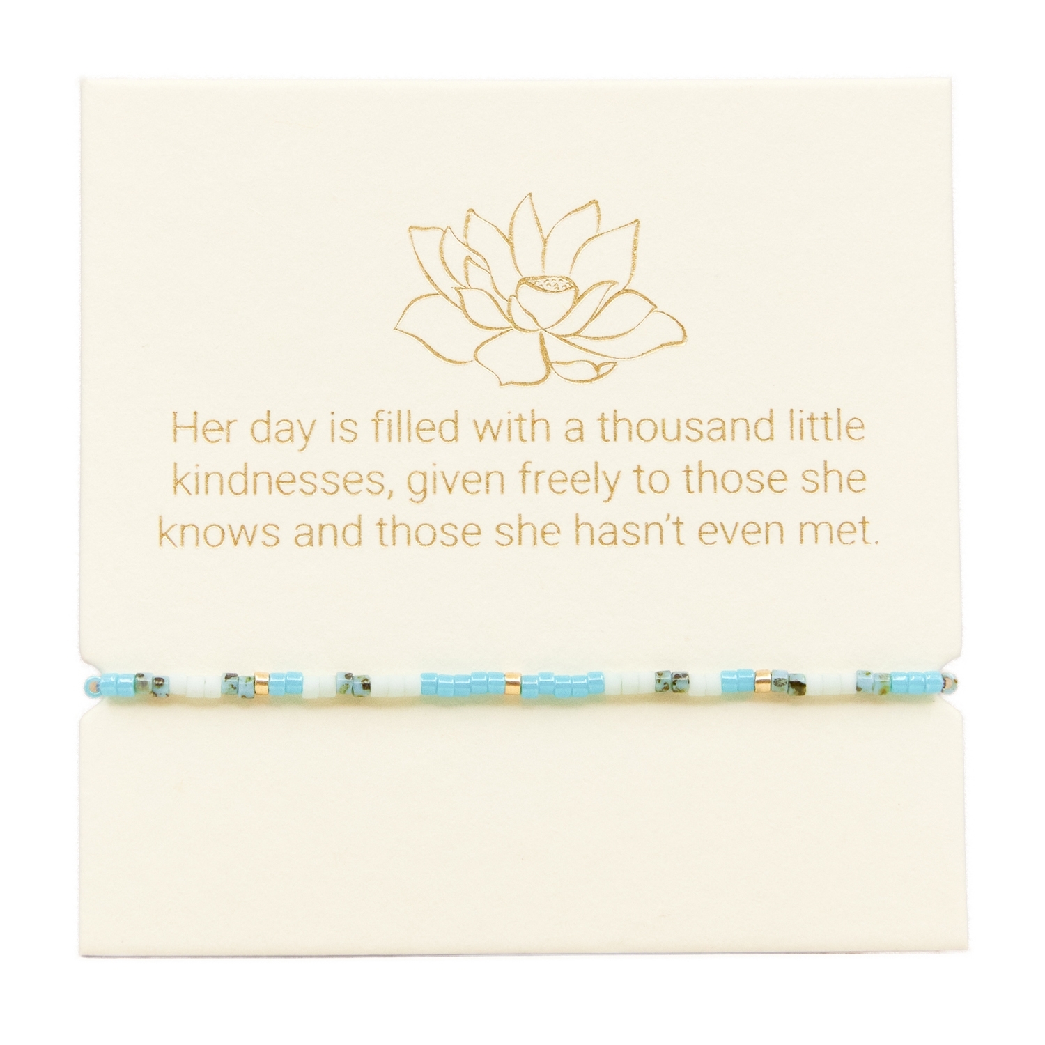 Love Lunamei Inspiration Bracelet - Sea & Gold 1 each