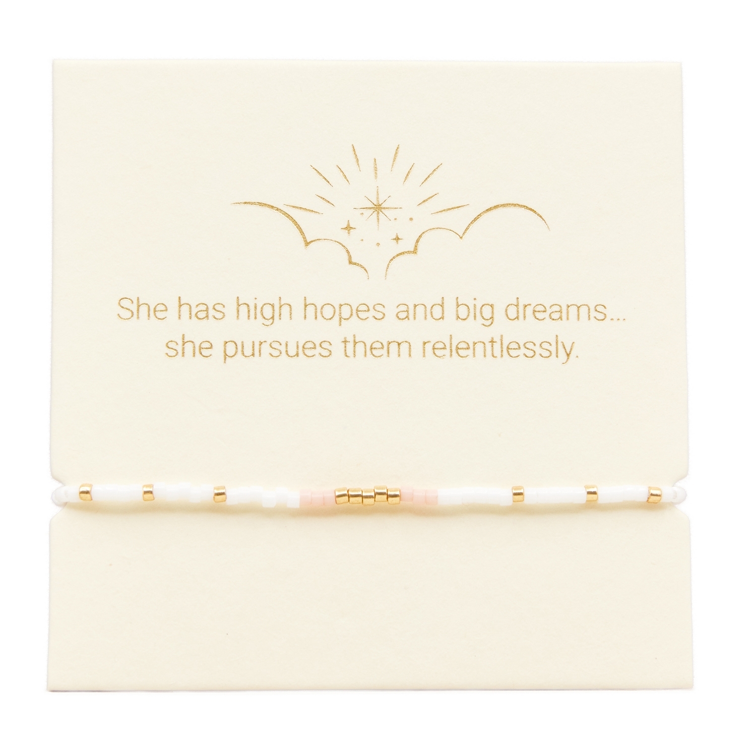 Love Lunamei Inspiration Bracelet - Pink, White & Gold 1 each