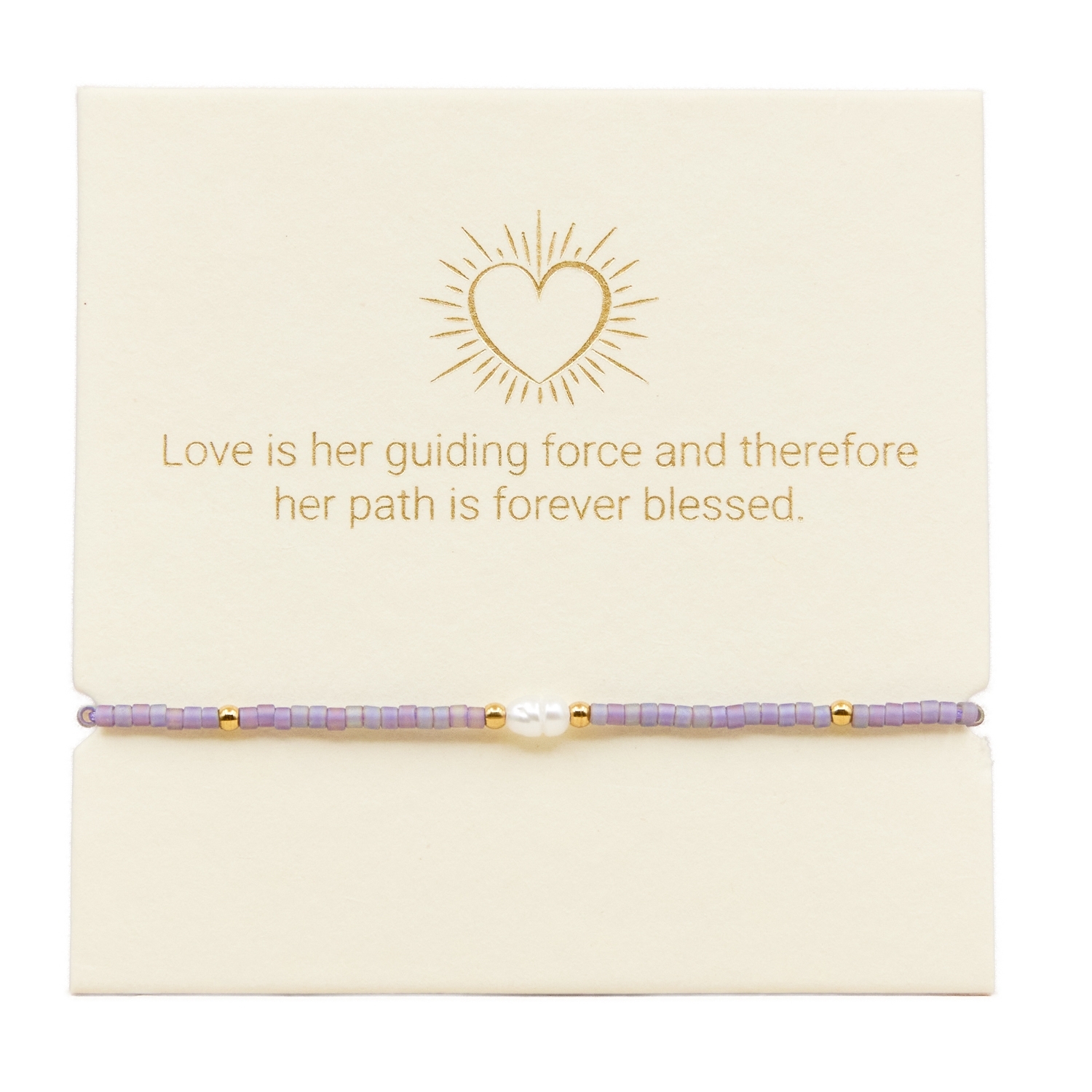 Love Lunamei Inspiration Bracelet - Lilac, Pearl & Gold 1 each