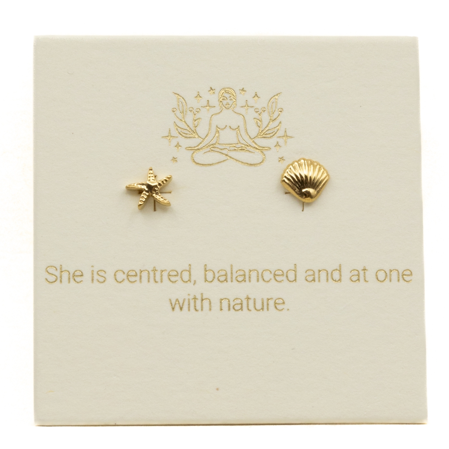 Love Lunamei Inspiration Stud Earrings - Ocean Set Gold 1 pair