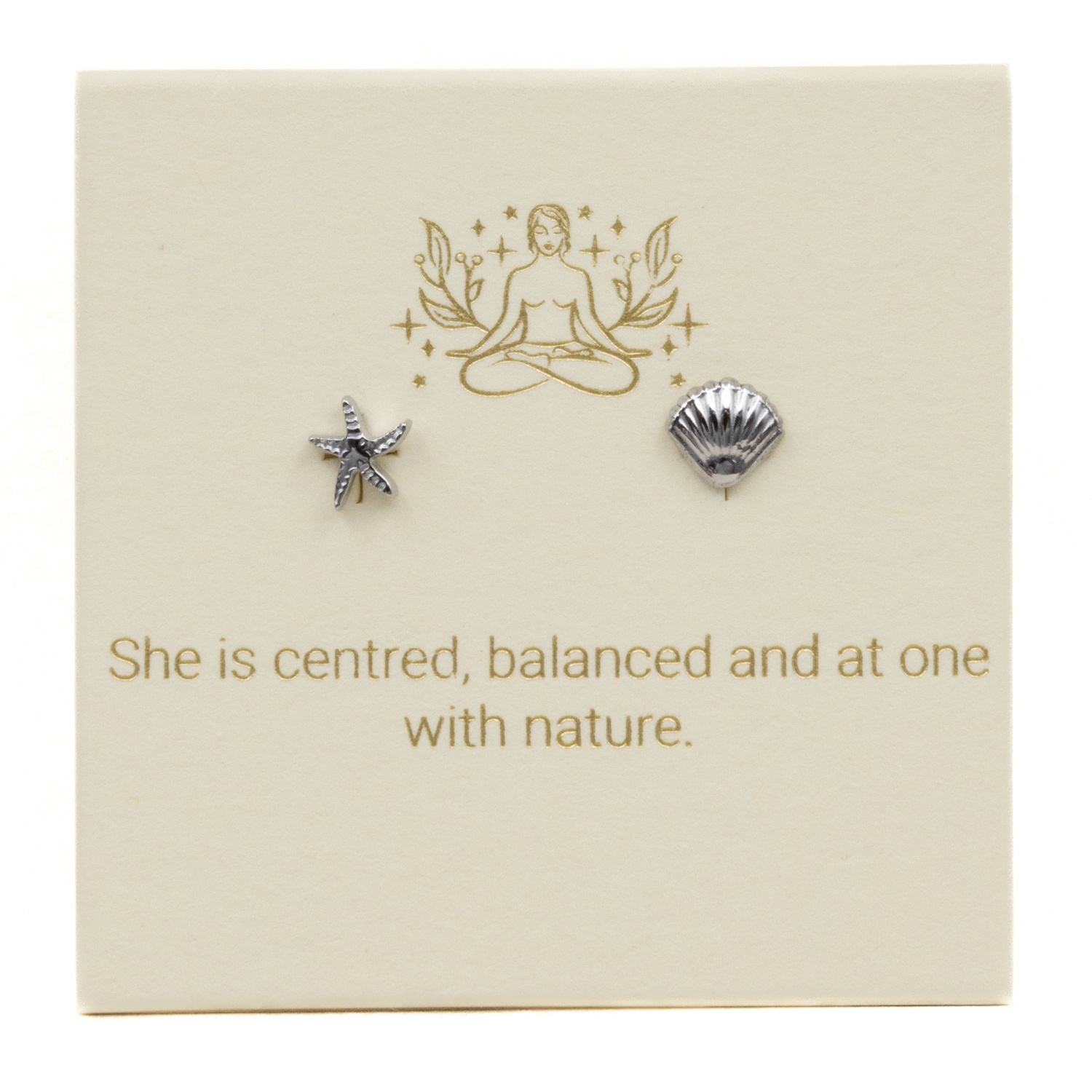 Love Lunamei Inspiration Stud Earrings - Ocean Set Silver 1 pair