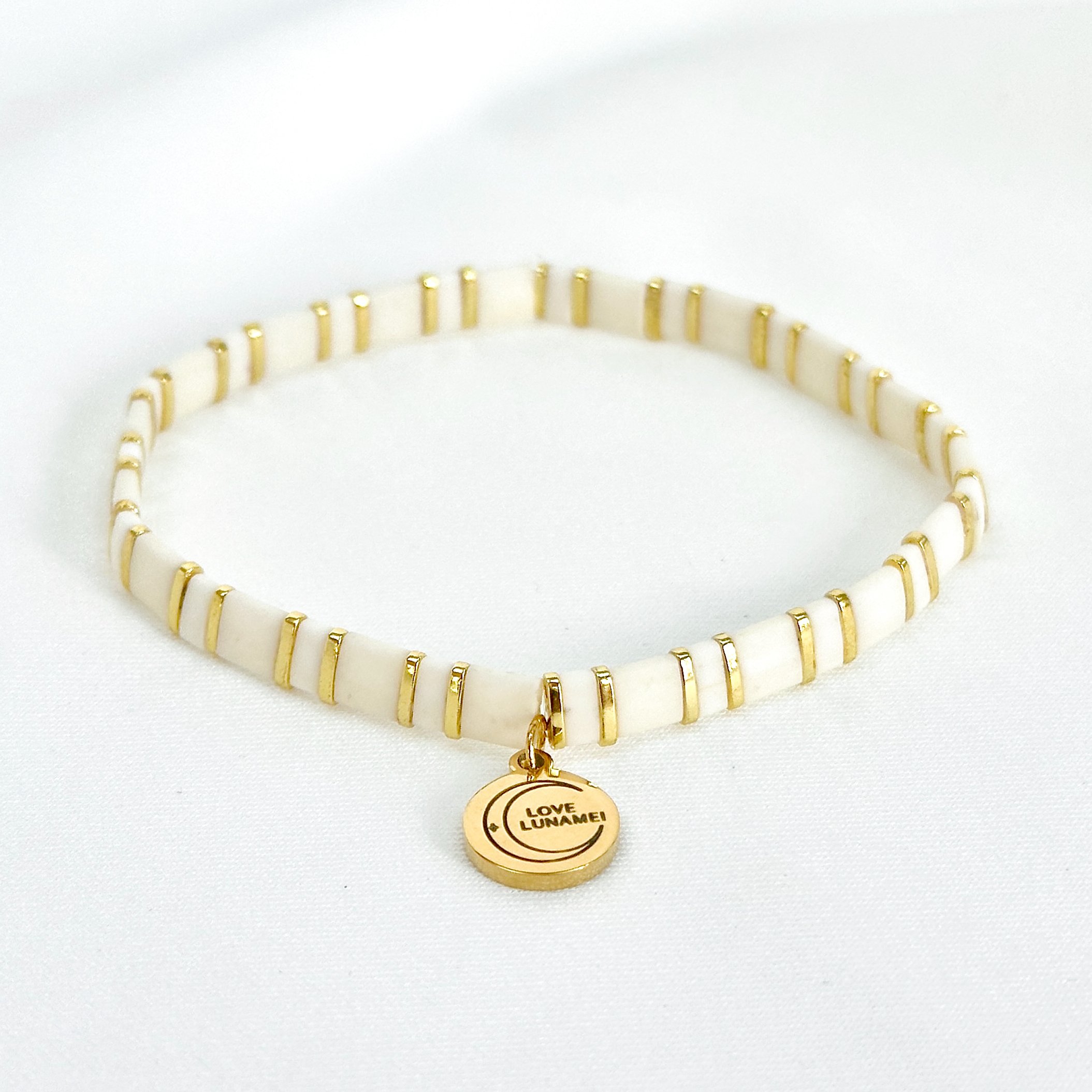 Love Lunamei Love Bracelet - Off White & Gold 1 each - Image 1