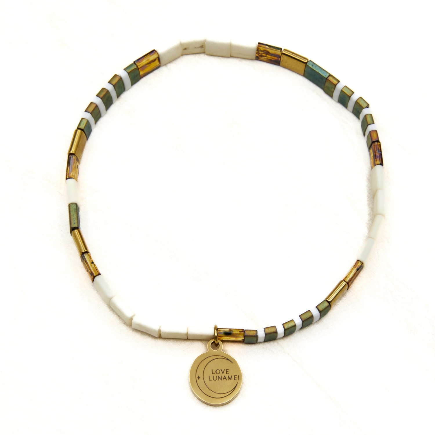 Love Lunamei Love Bracelet - Oxidised White & Natural 1 each