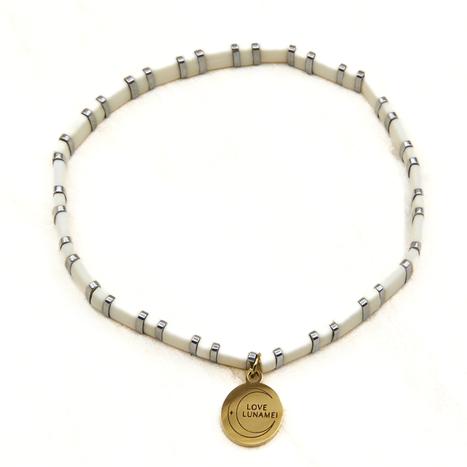 Love Lunamei Love Bracelet - White & Silver 1 each