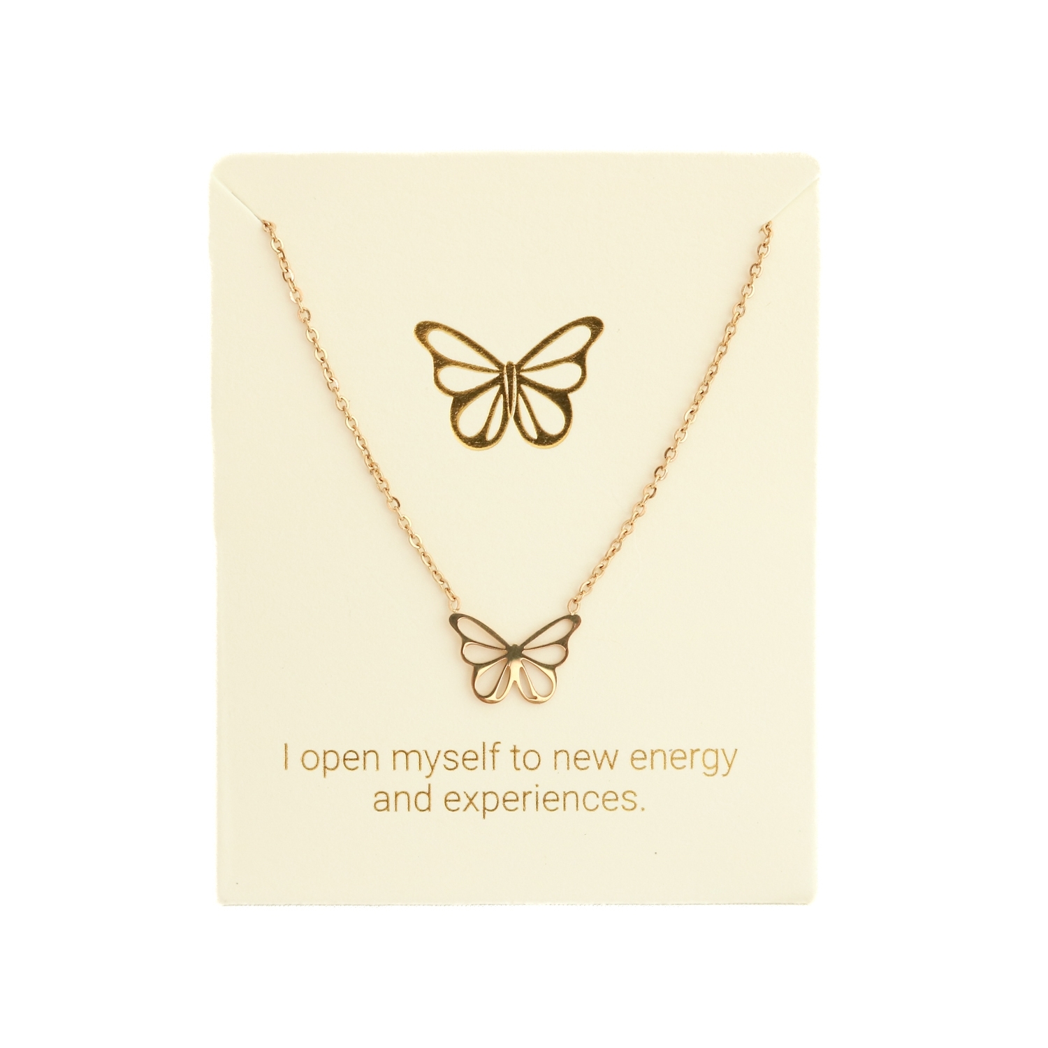 Love Lunamei Inspiration Pendant Necklace - Butterfly Gold 1 each