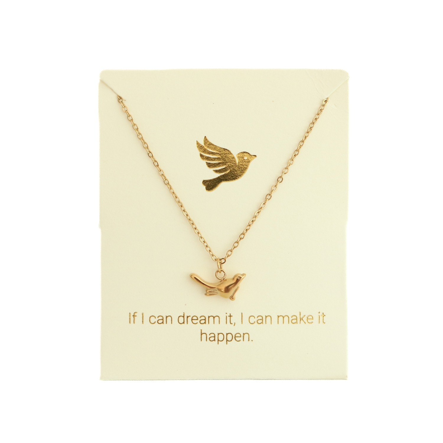Love Lunamei Inspiration Pendant Necklace - Birdy Gold 1 each