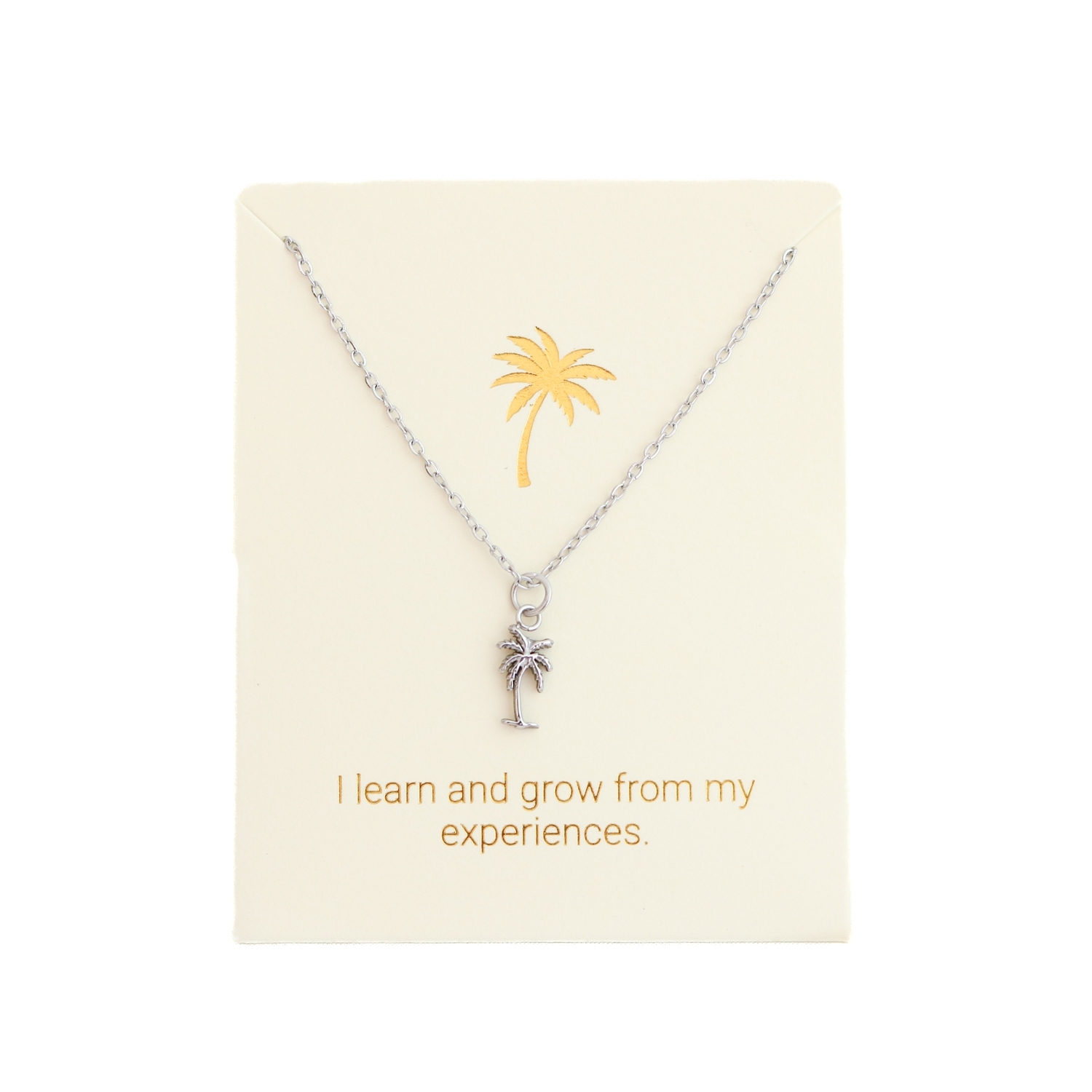 Love Lunamei Inspiration Pendant Necklace - Vintage Palm Silver 1 each