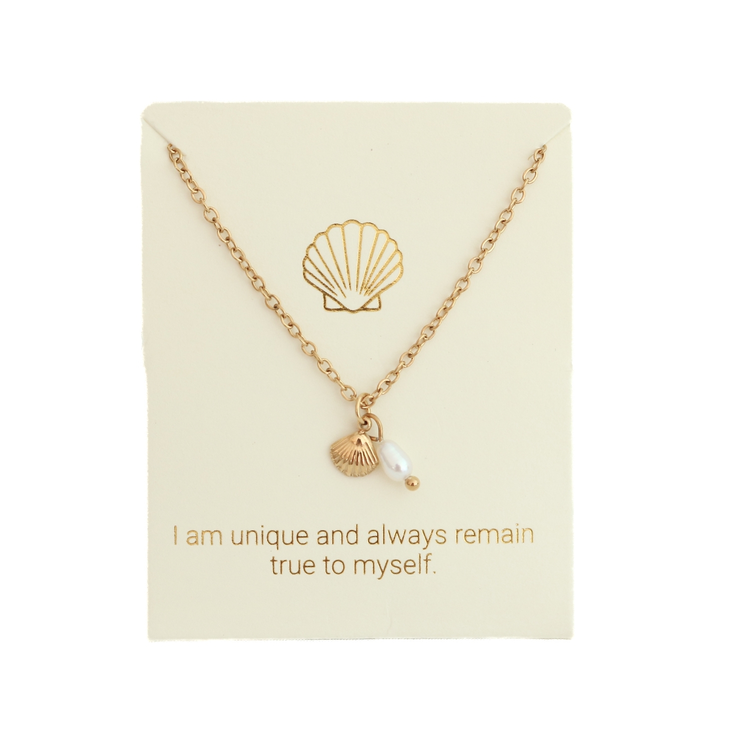 Love Lunamei Inspiration Pendant Necklace - Shelly Gold 1 each