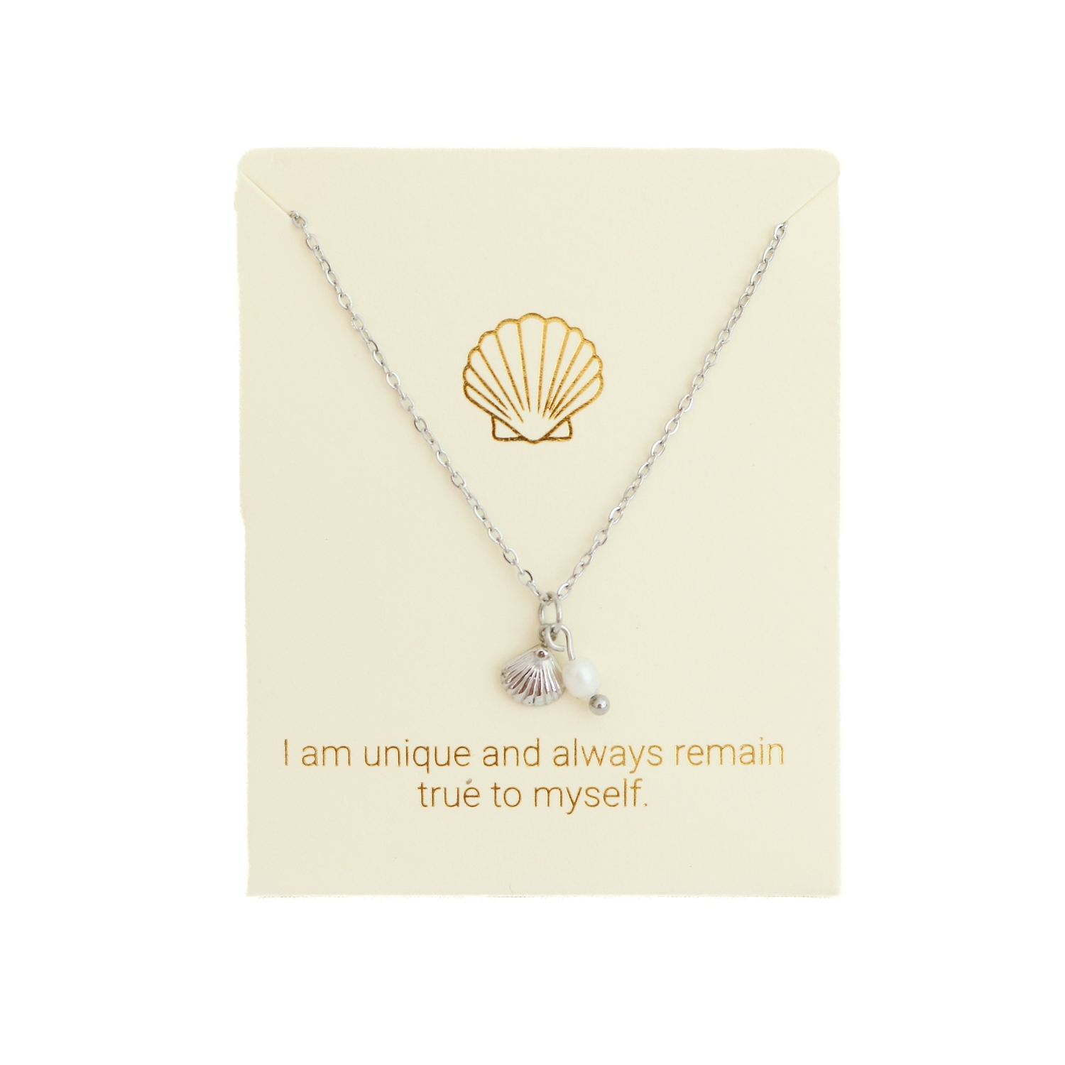 Love Lunamei Inspiration Pendant Necklace - Shelly Silver 1 each