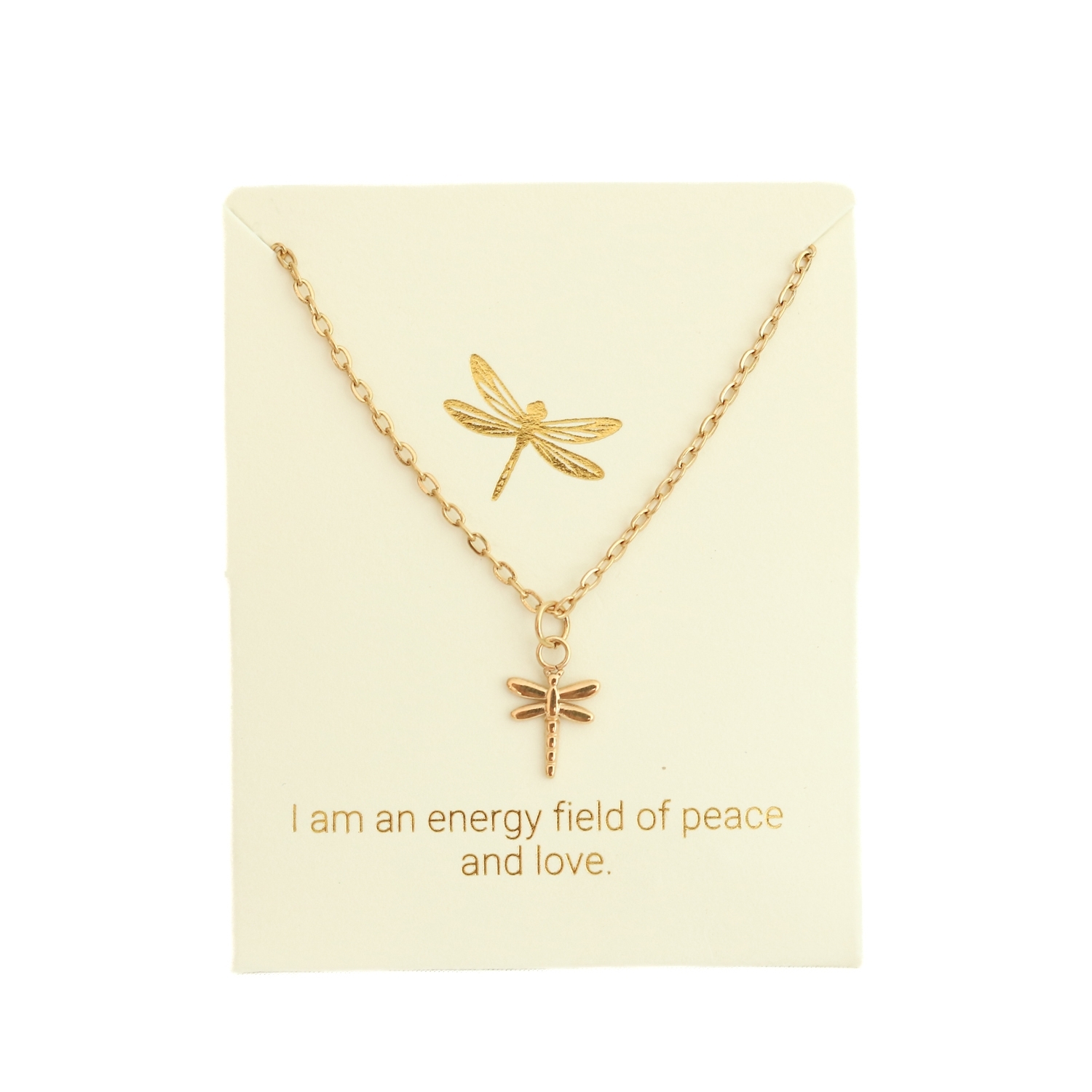 Love Lunamei Inspiration Pendant Necklace - Dragonfly Gold 1 each