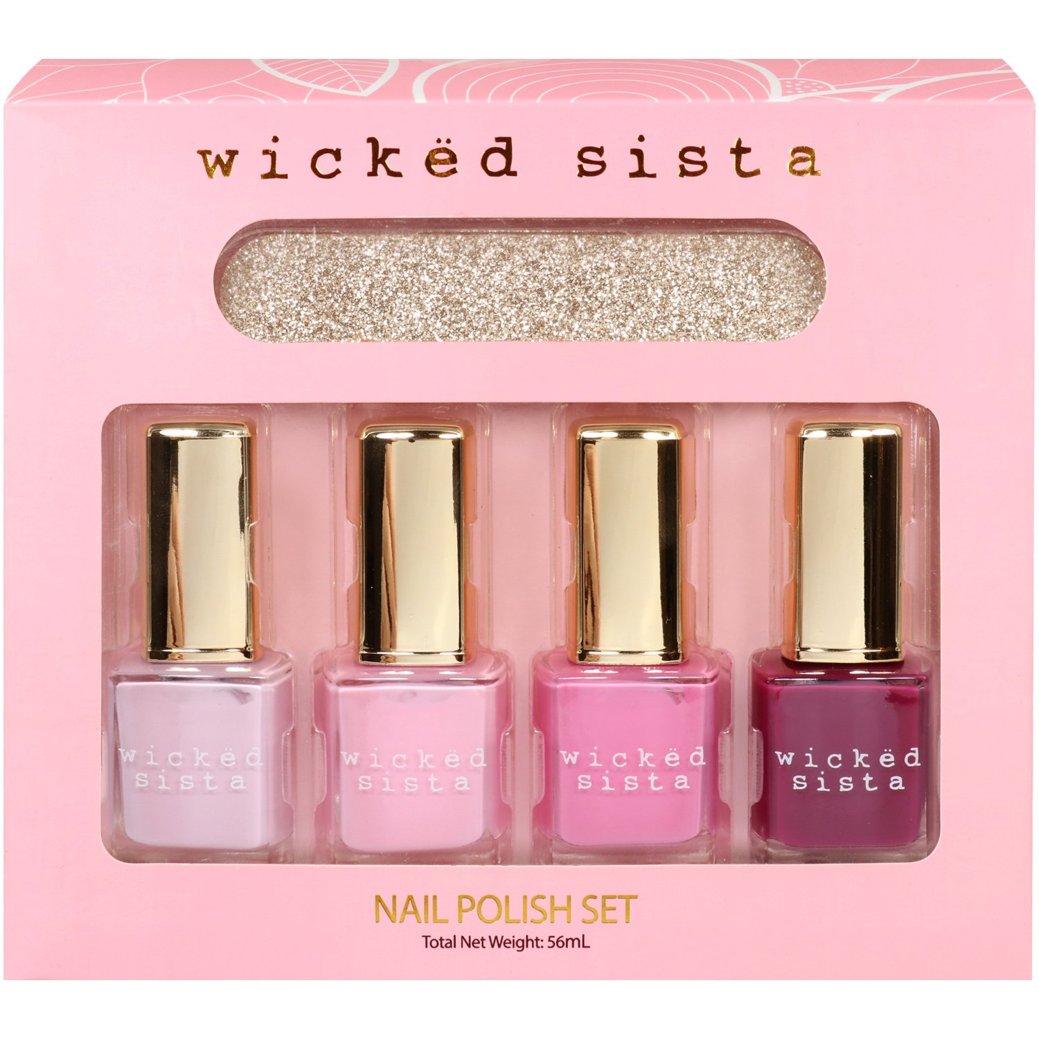 Wicked Sista Pastel Swirl Nail Polish Set 4 piece