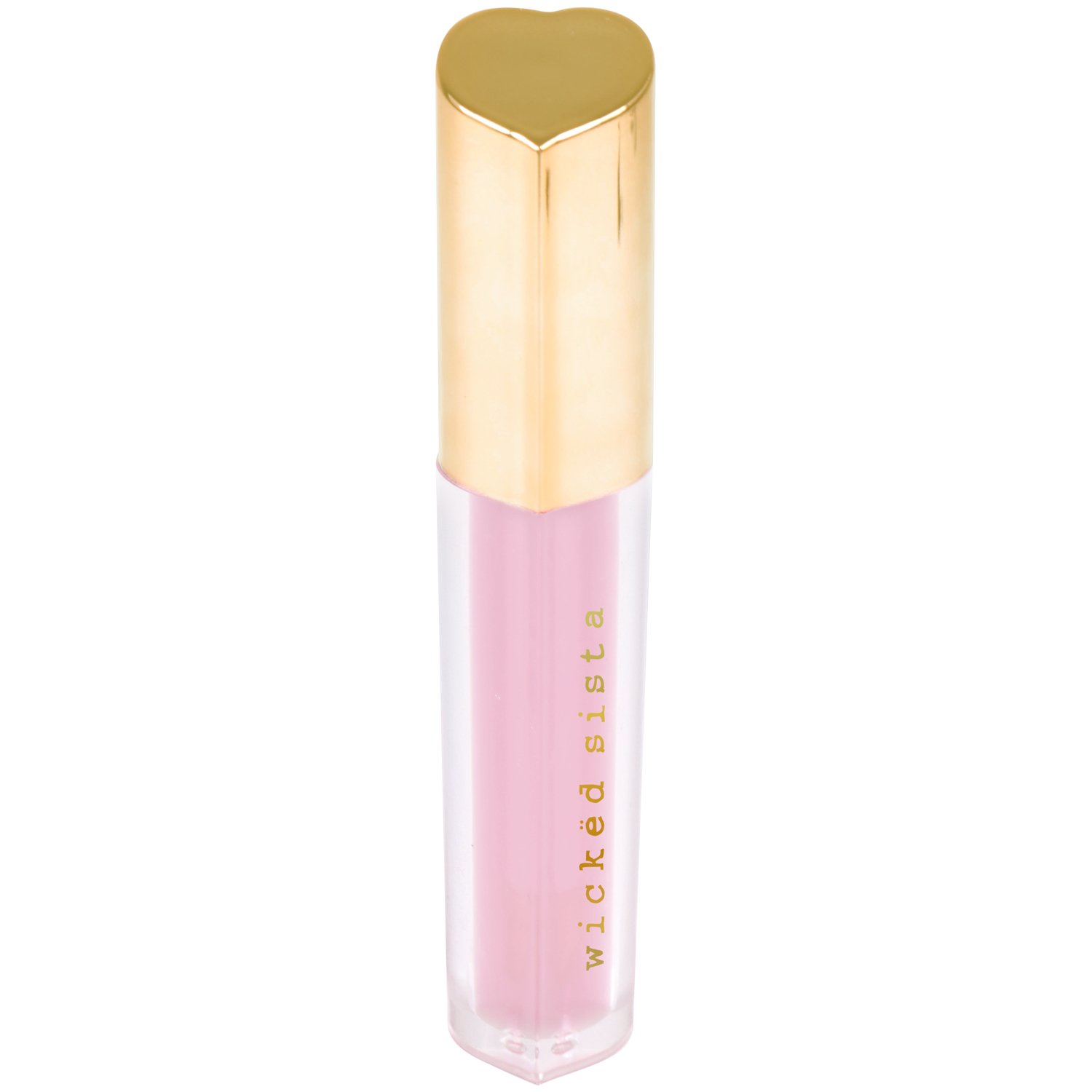 Wicked Sista Heart Lip Gloss Sheer Pink Glow 5.5ml