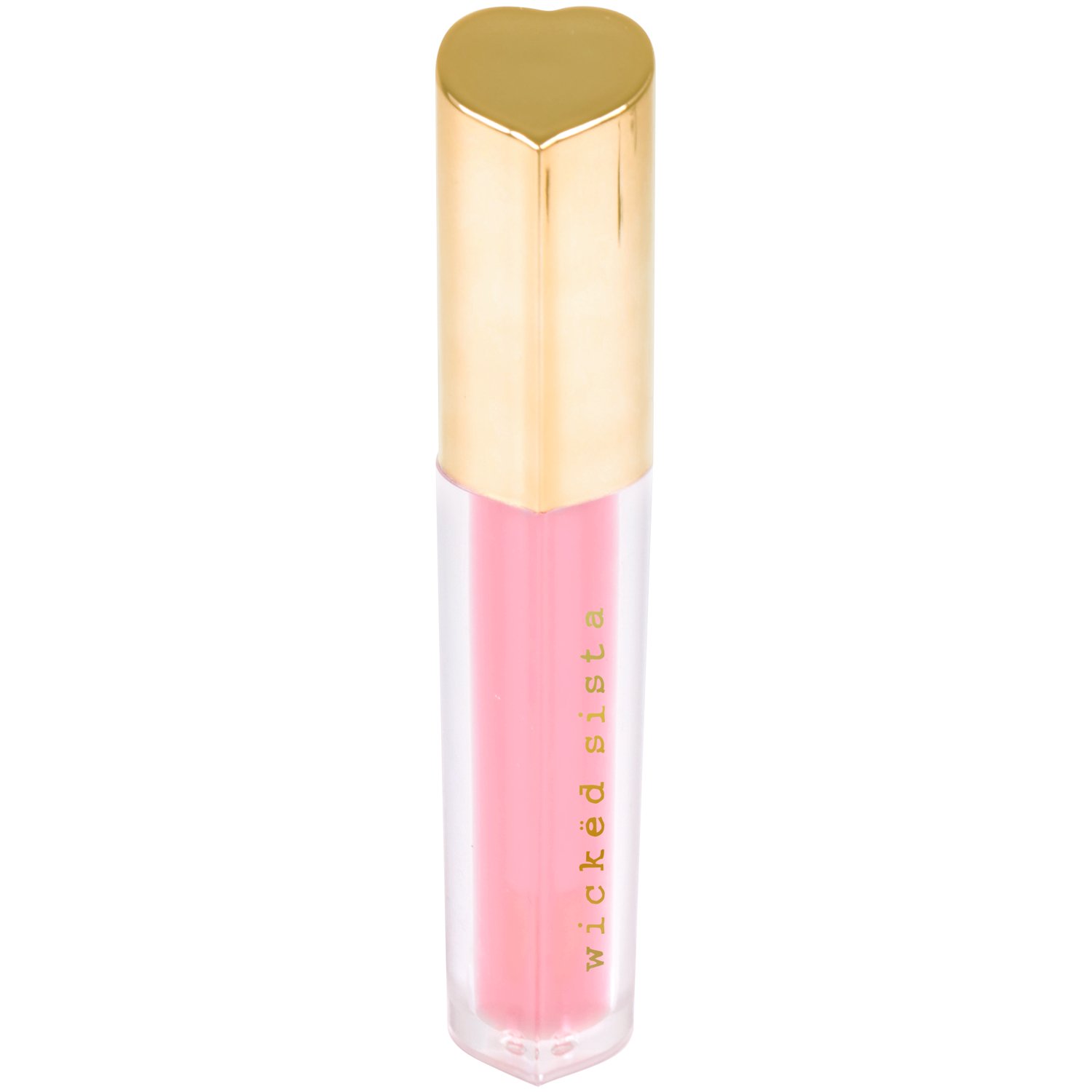 Wicked Sista Heart Lip Gloss Sheer Blossom Pink 5.5ml