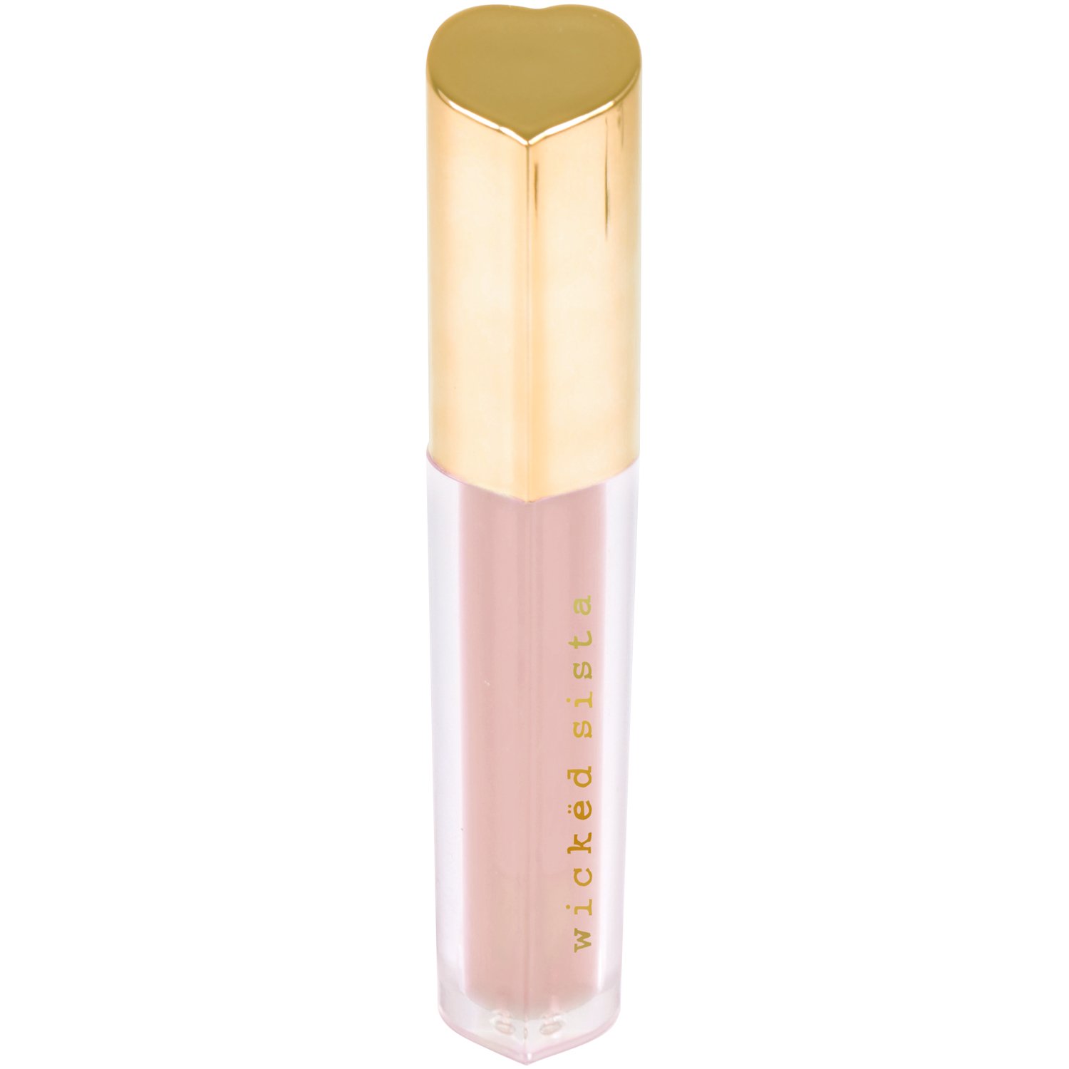 Wicked Sista Heart Lip Gloss Sheer Peachy Beige 5.5ml