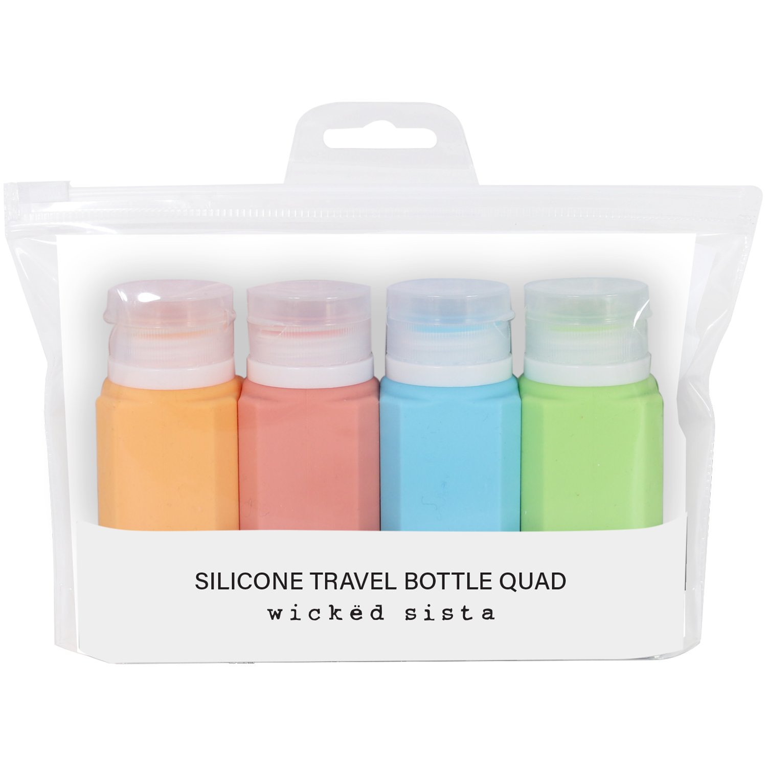 Wicked Sista Silicone Travel Bottle Quad 4 piece