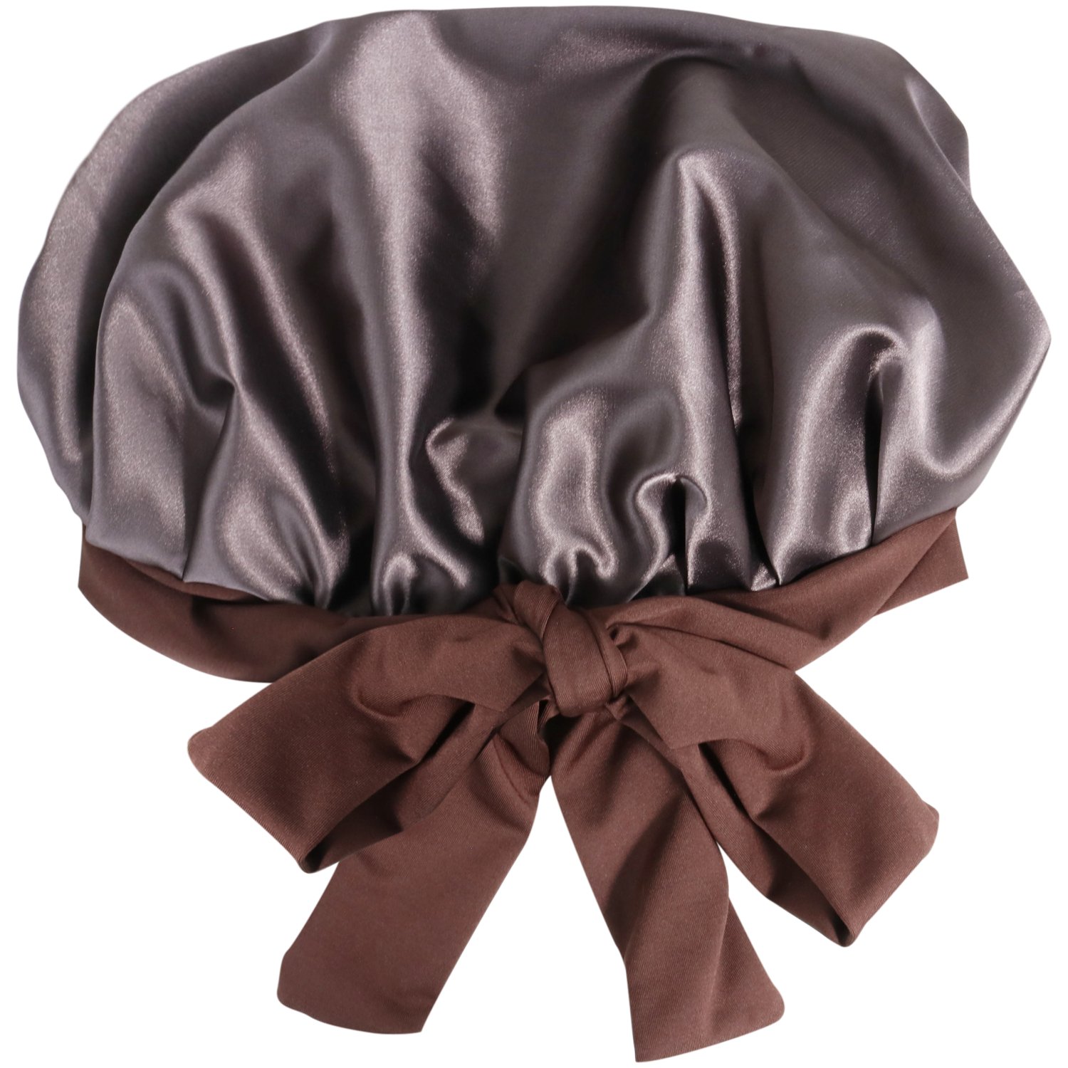 Wicked Sista Deluxe Satin Sleep Turban With Ties Mocca 1 each - Image 1