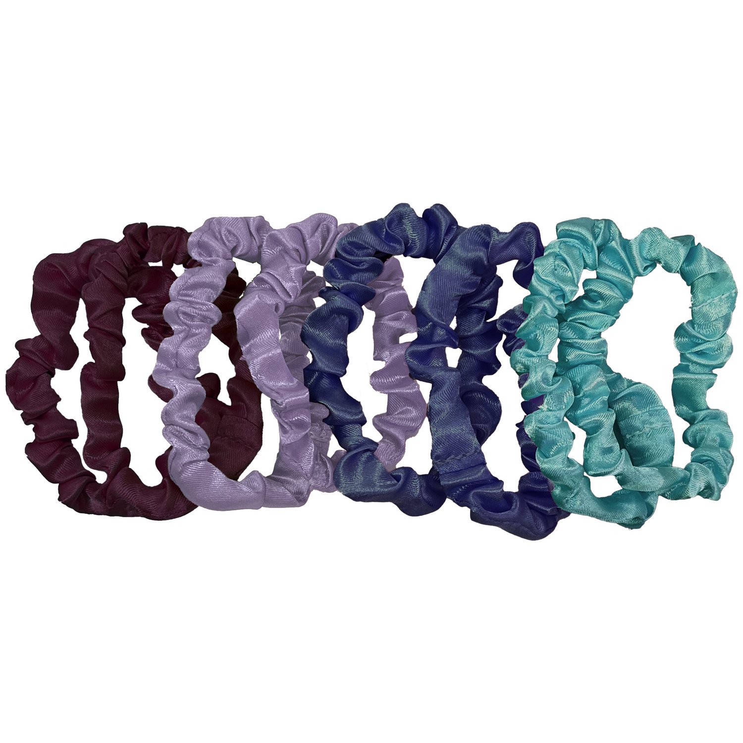 Wicked Sista Slim Satin Scrunchie Set Indigo Forest 8 piece - Image 2