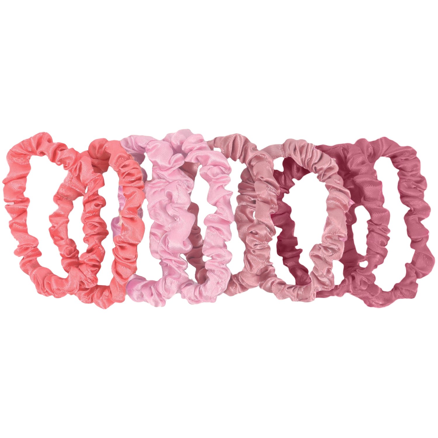 Wicked Sista Slim Satin Scrunchie Set Blush Rose 8 piece - Image 2
