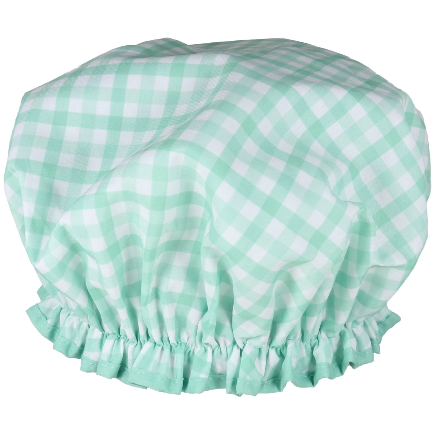 Wicked Sista Shower Cap In Gift Cylinder Mint Gingham 1 each - Image 1
